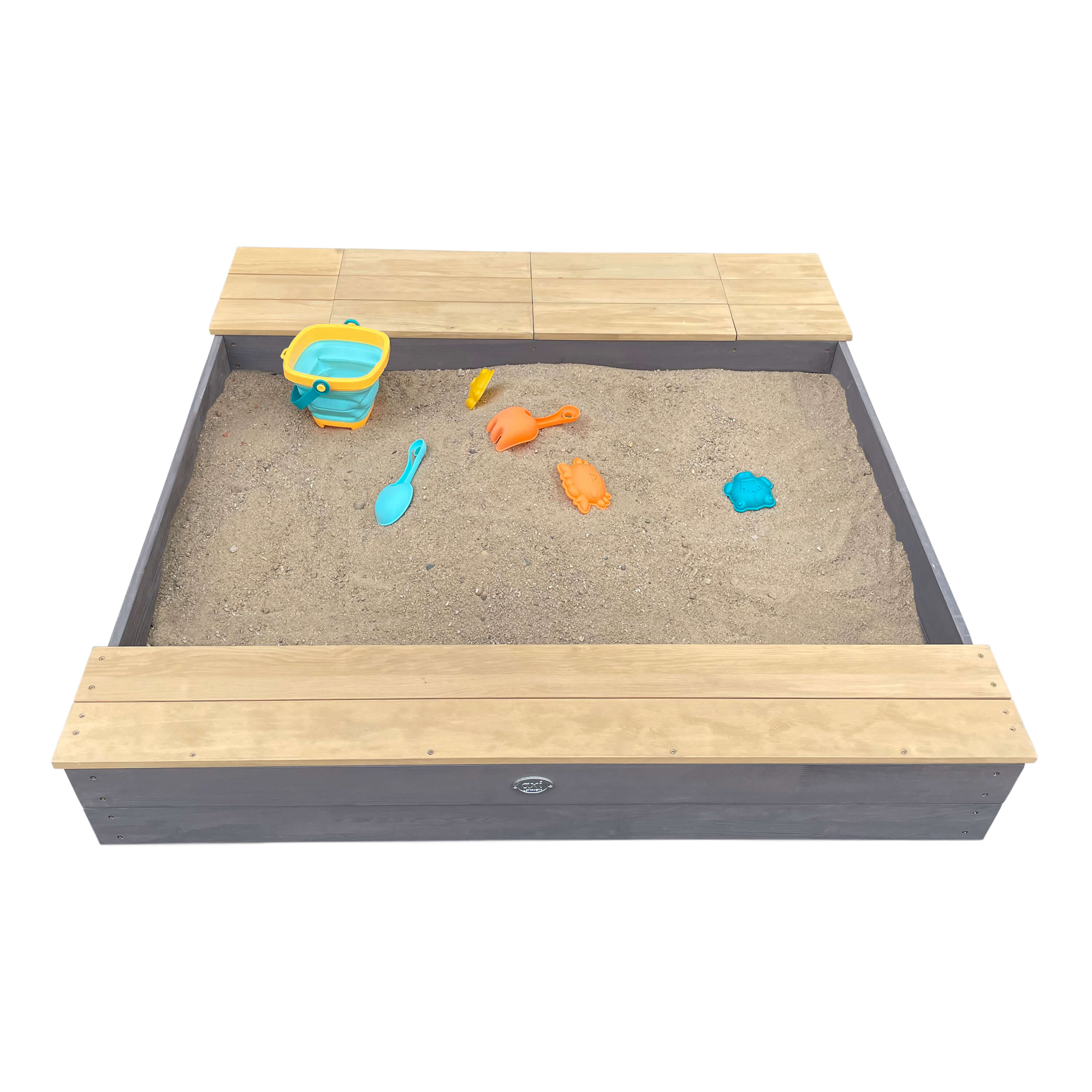 AXI Evy Sandbox with Bins and Storage - Grey/Brown