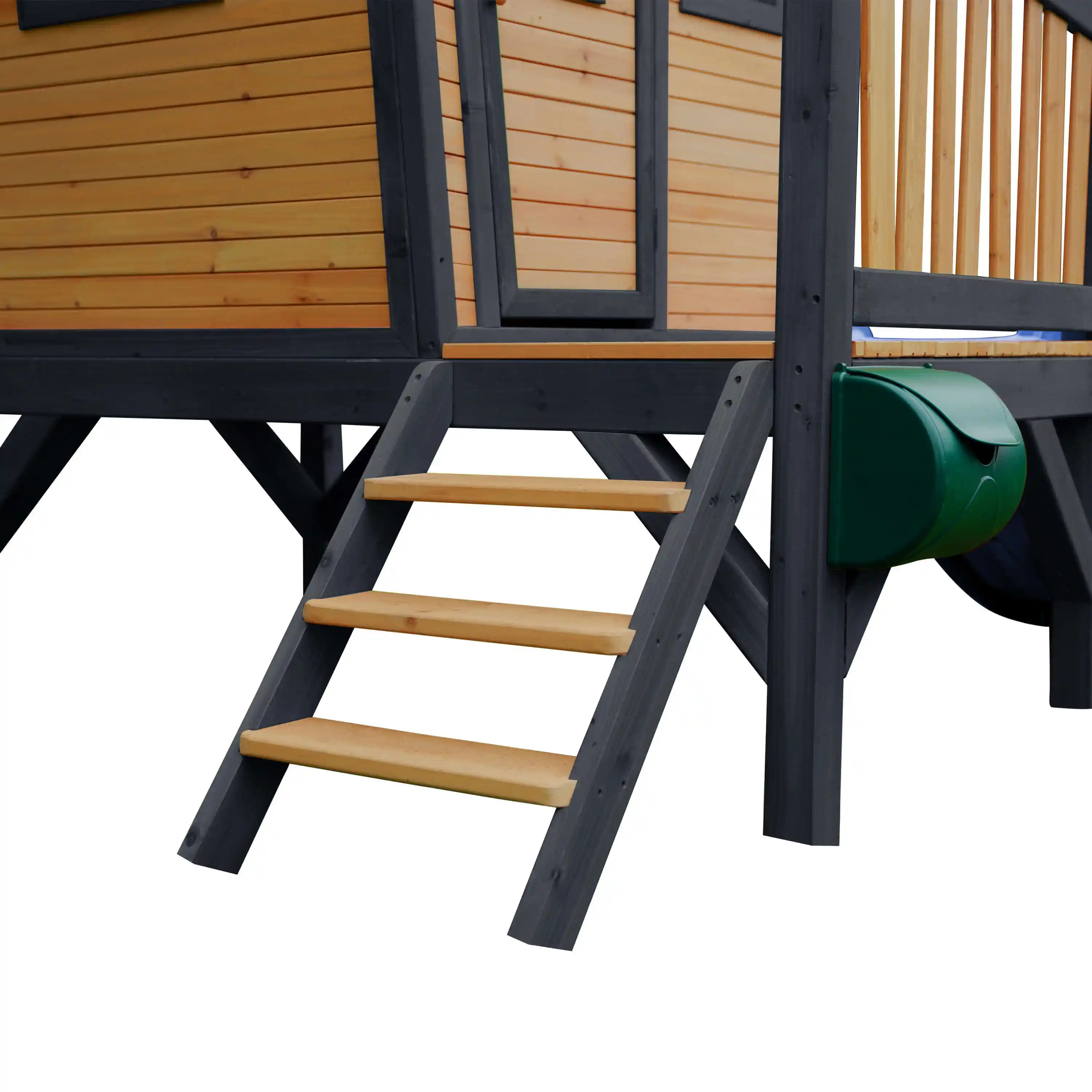 AXI Robin Playhouse Brown/Anthracite - Blue Slide