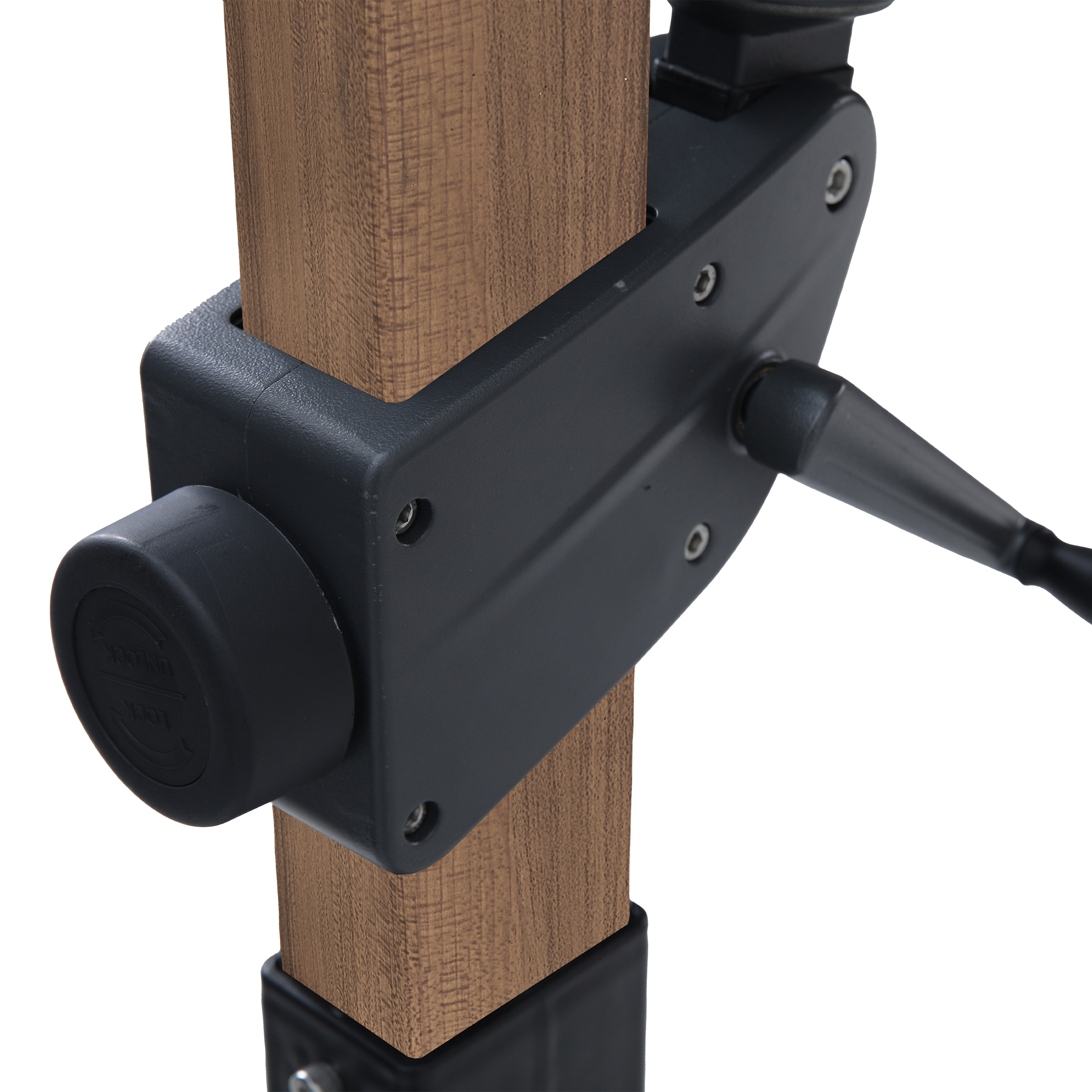 AXI Apollo Premium Cantilever Parasol 300x300cm incl. granite base with wheels Oaklook/Beige – Complete set