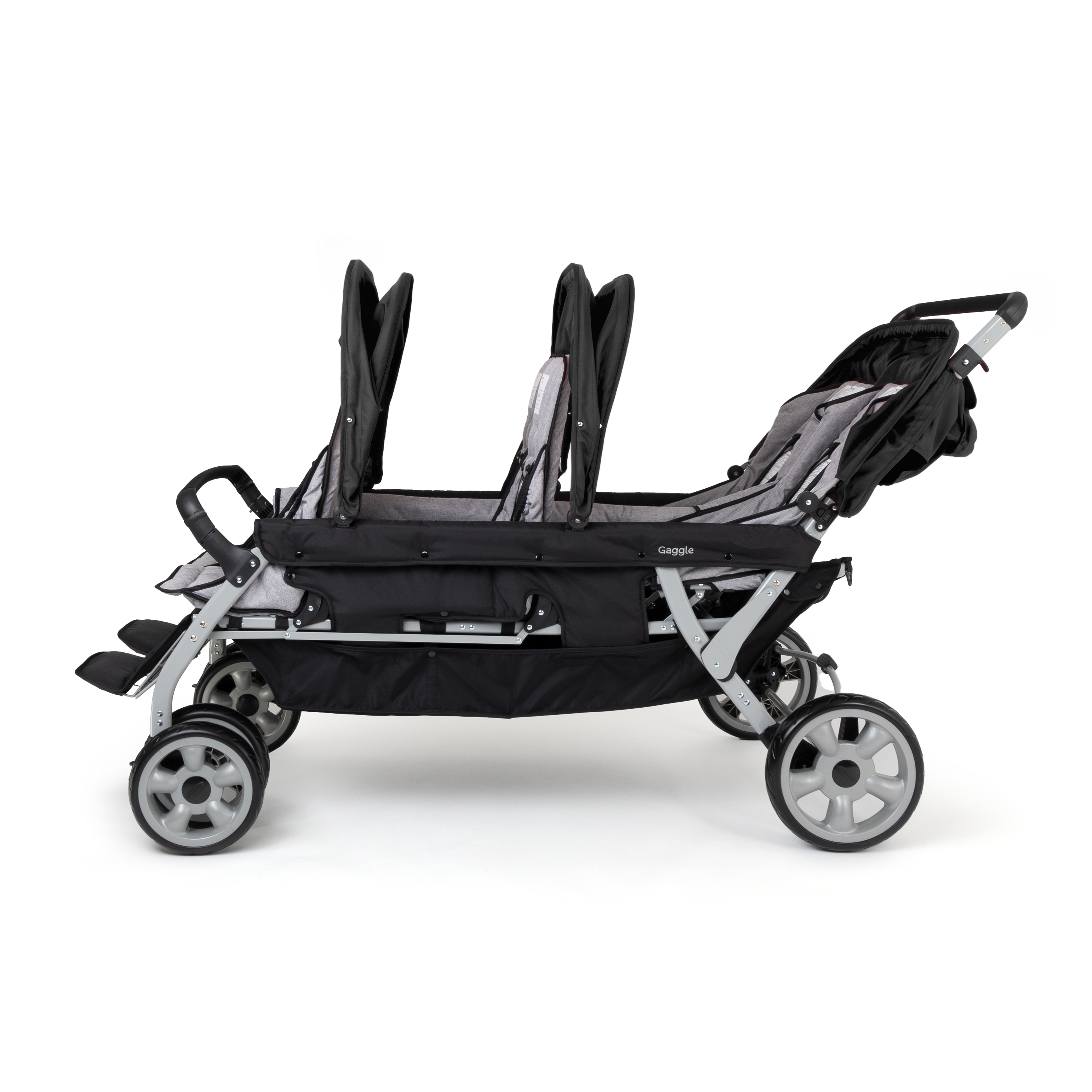 Gaggle Jamboree Folding Stroller for 6 children - Black