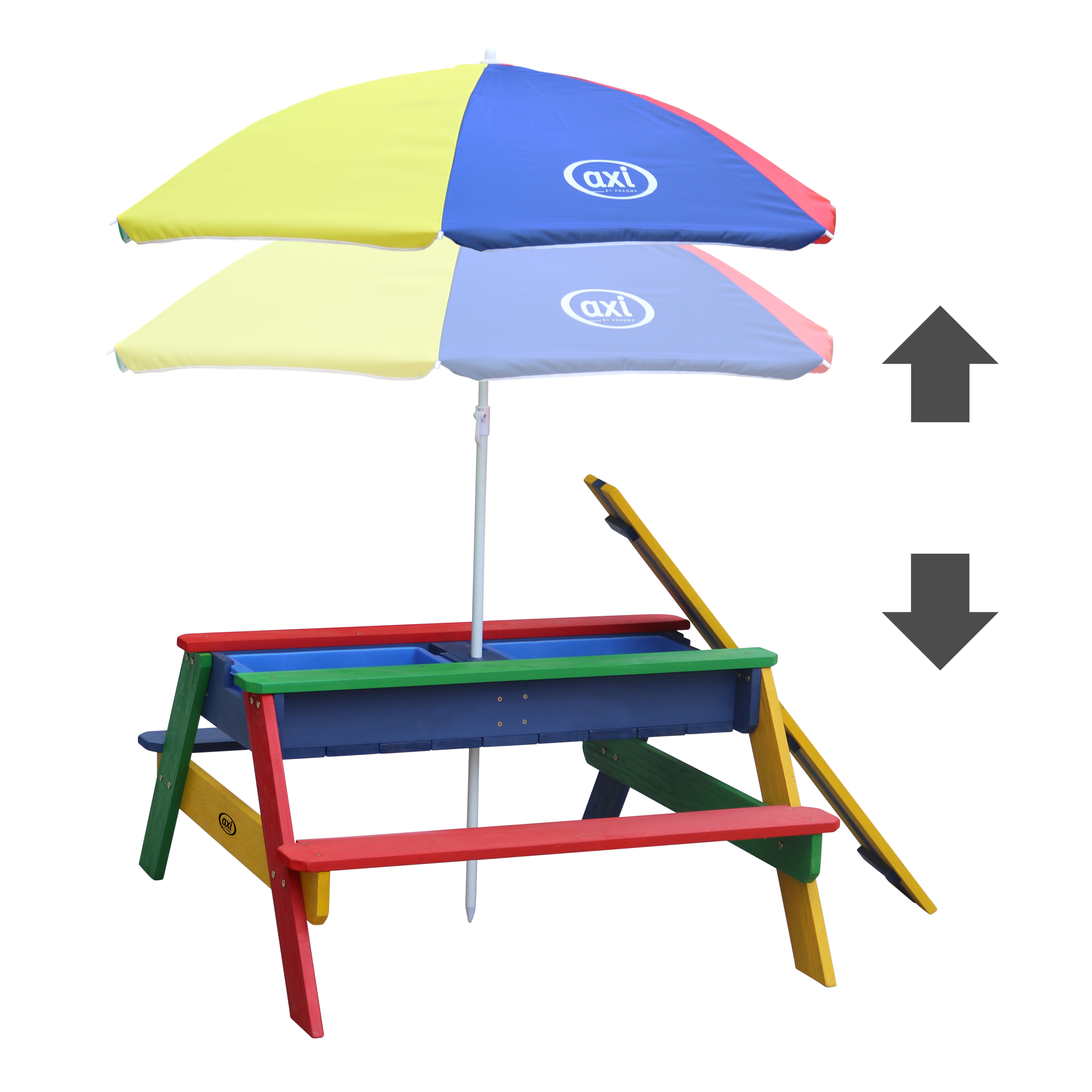 AXI Nick Sand & Water Picnic Table Rainbow - Umbrella Rainbow
