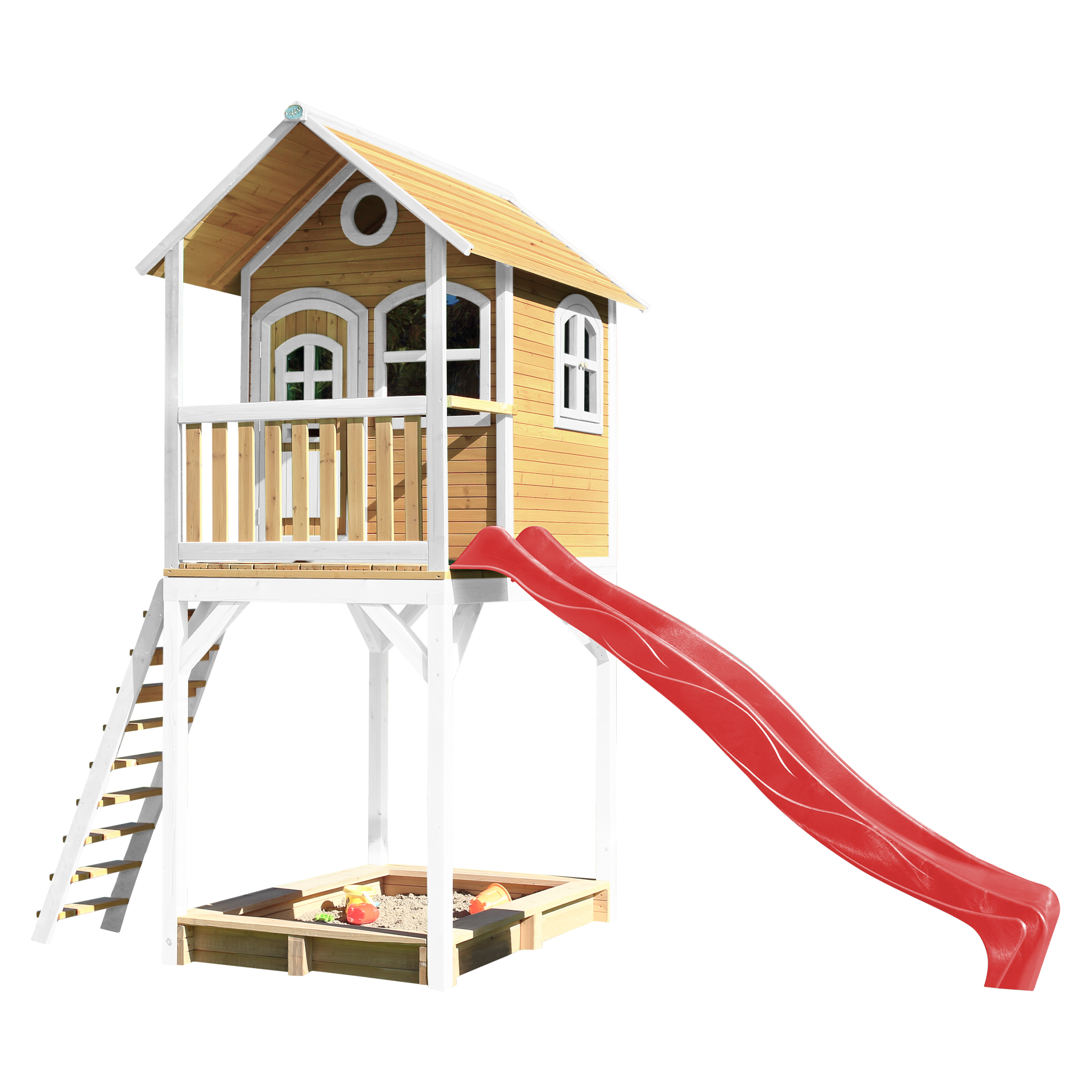 AXI Romy Playhouse Brown/White - Red Slide