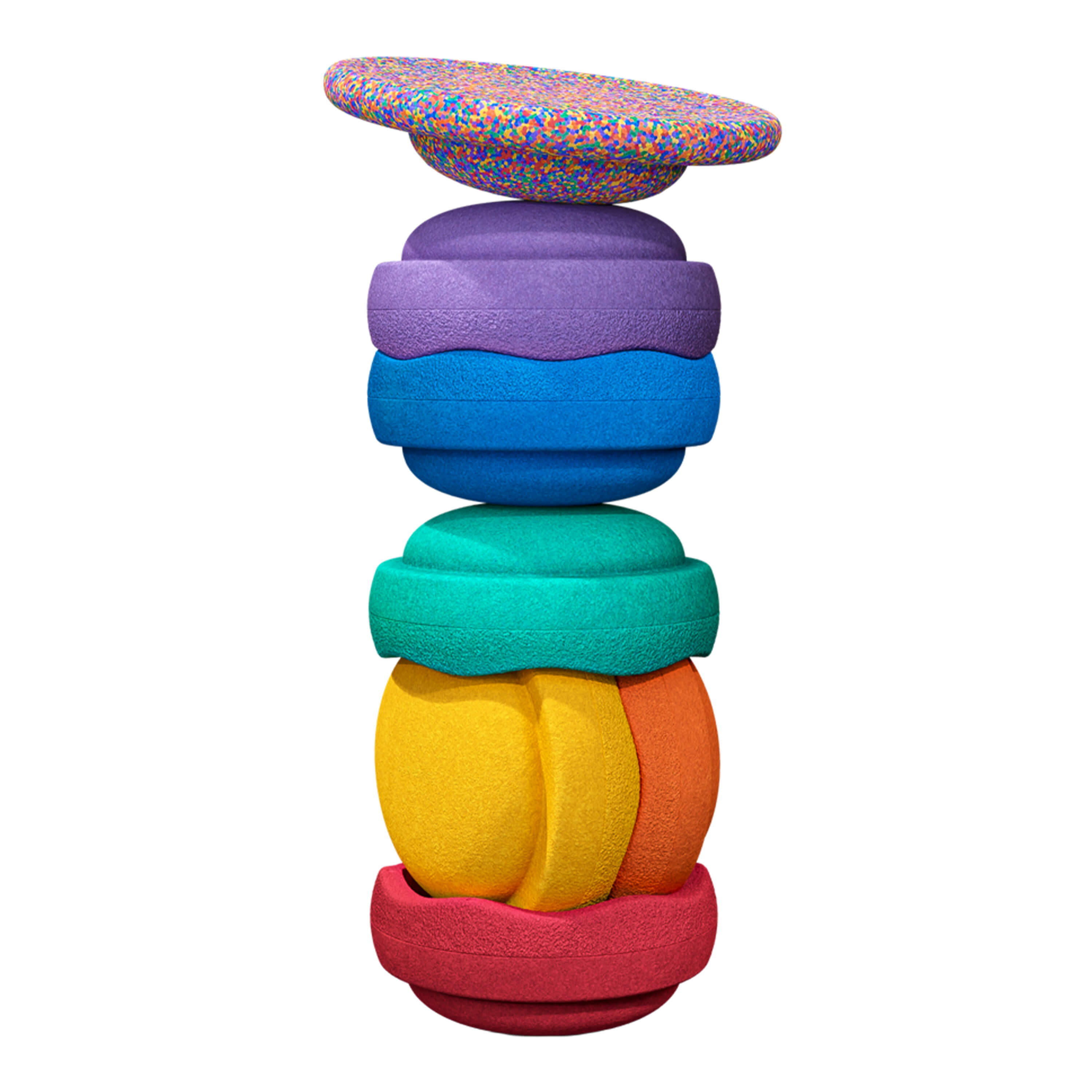 Stapelstein Rainbow Classic Set of 6 + 1 Balance Board