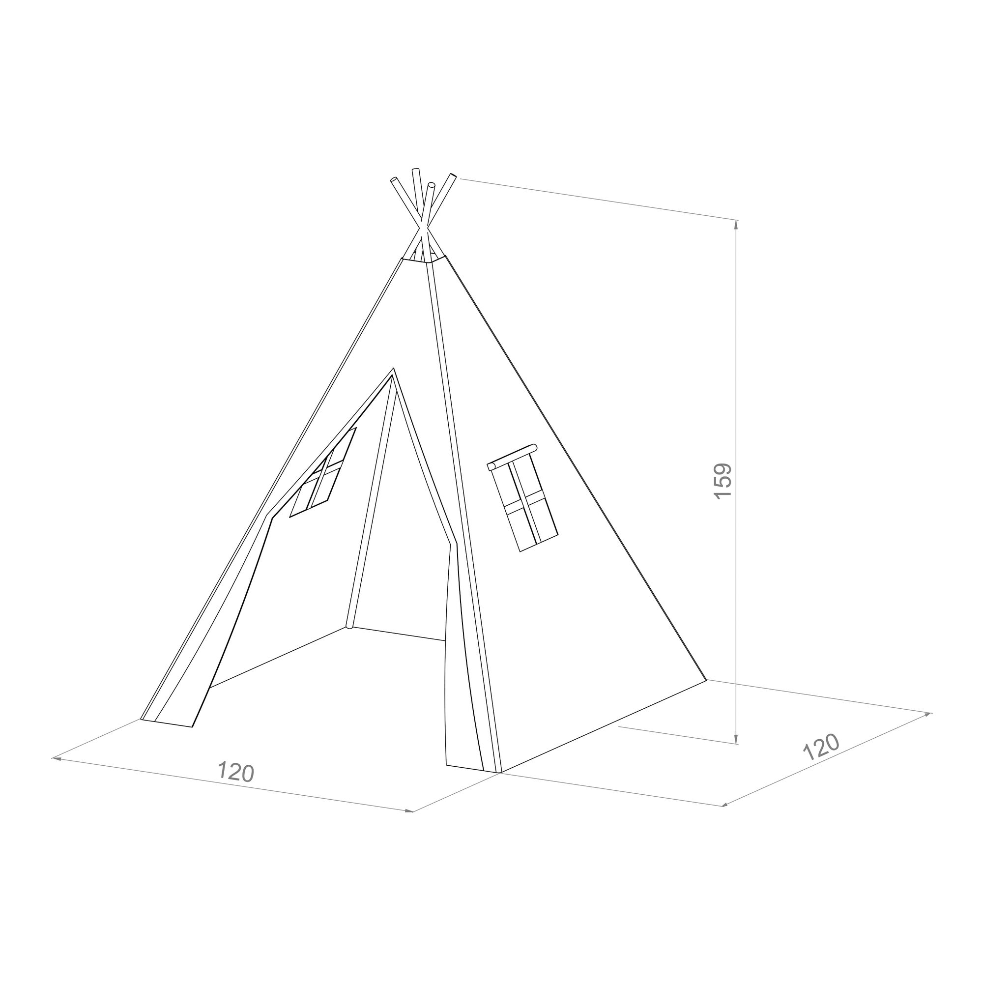 Sunny Alba Teepee Tent - Pastel Green