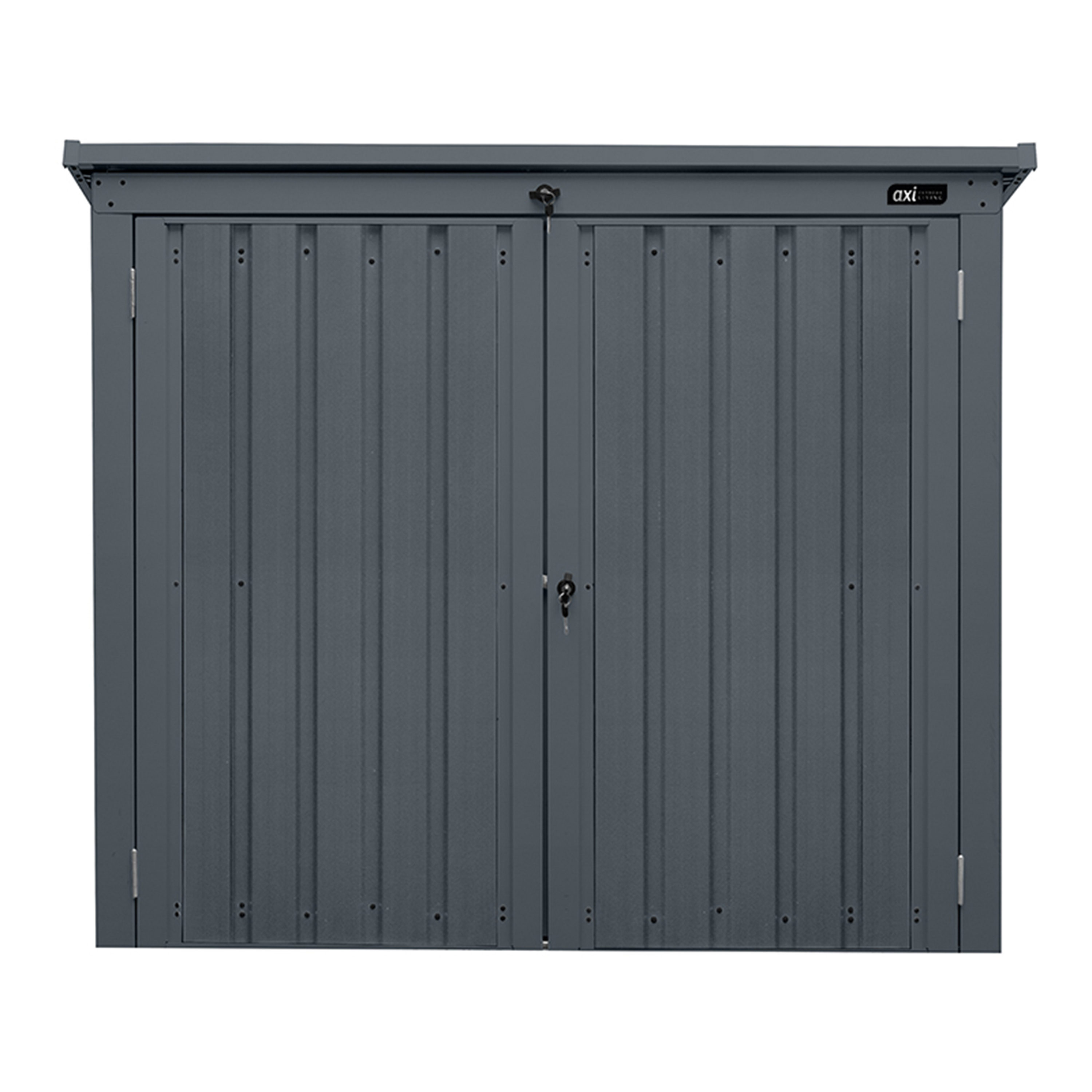 AXI Oscar Metal Garbage Bin Shed Anthracite - 2 Garbage Bins