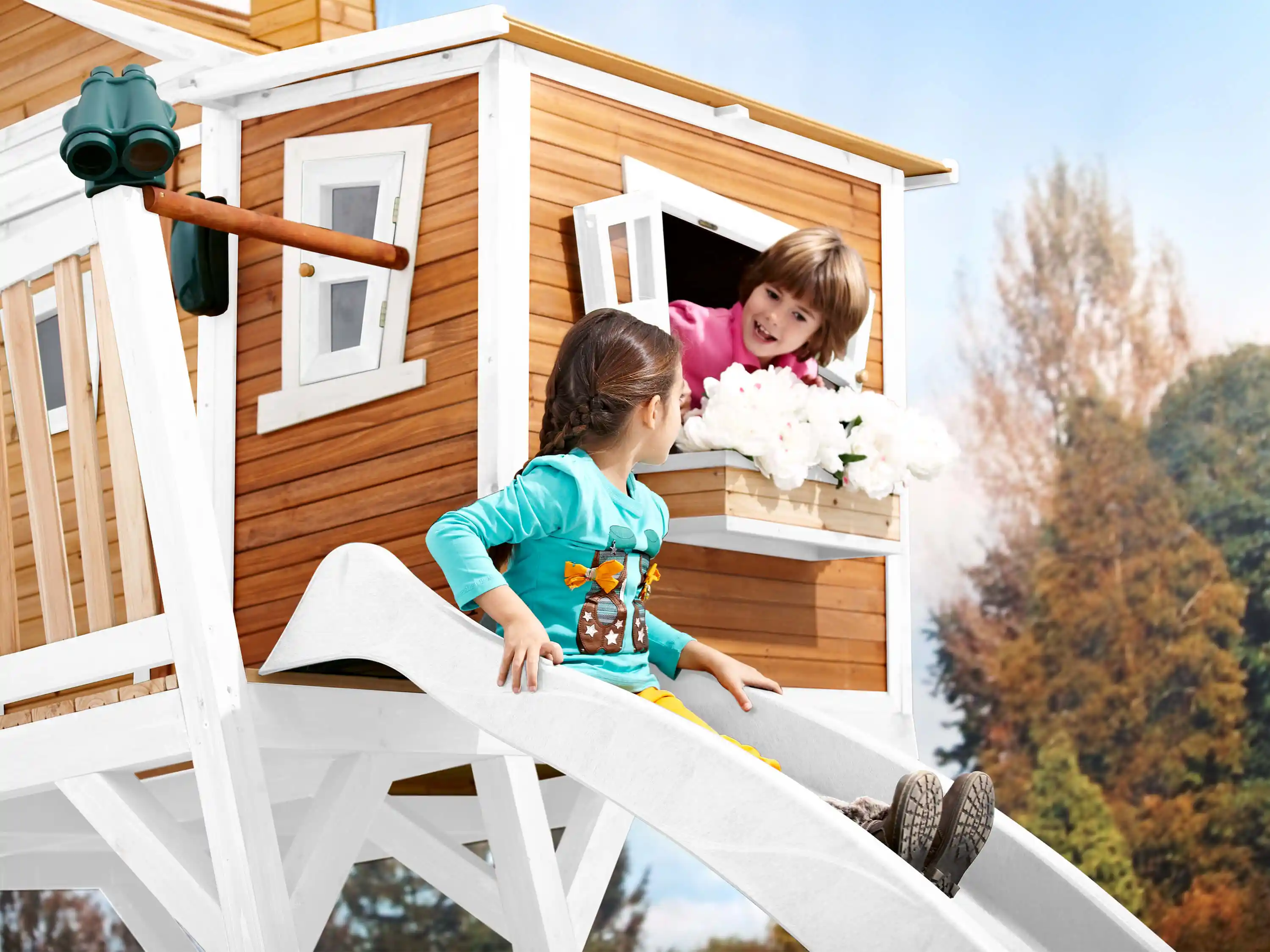 AXI Max Playhouse Brown/White - White Slide