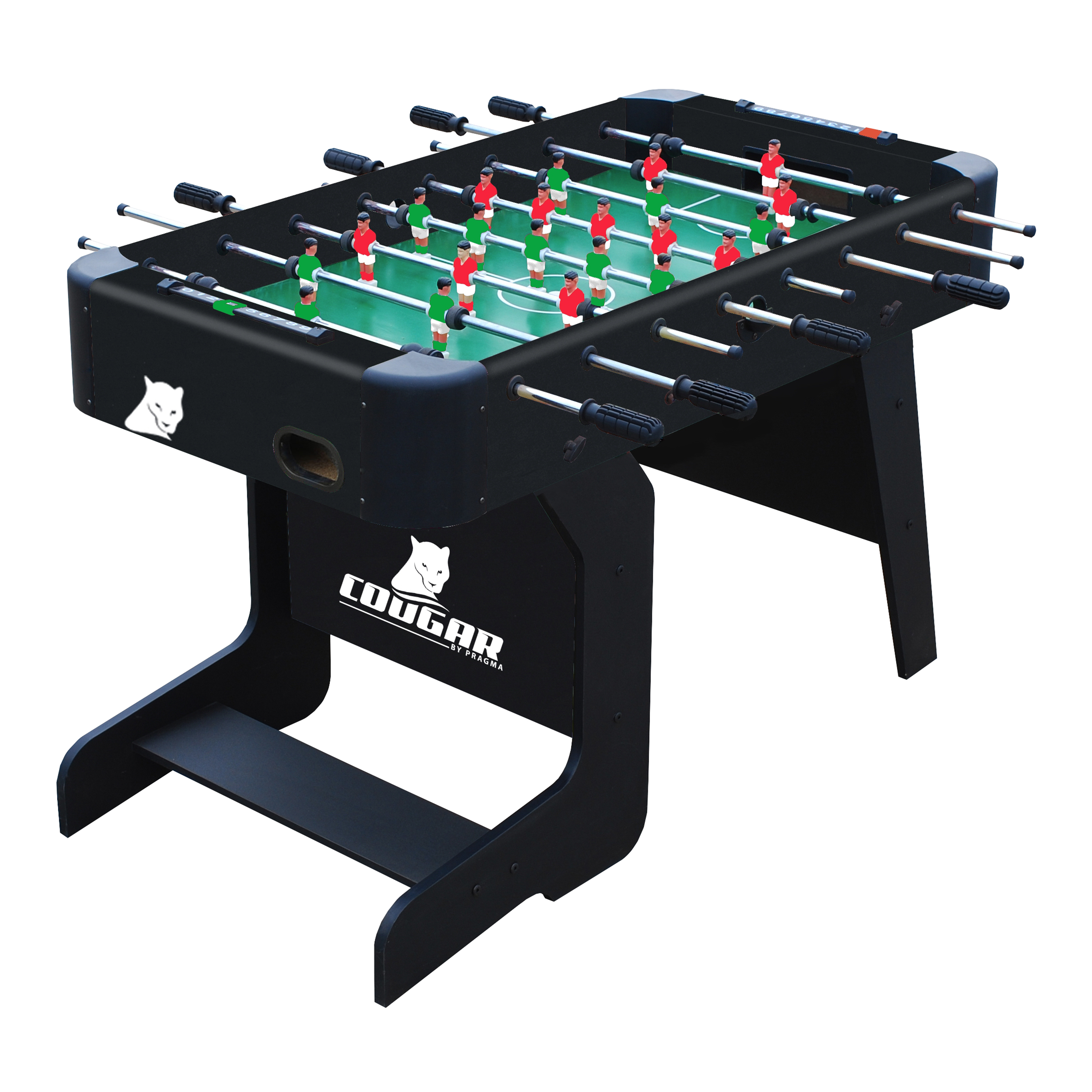 Cougar Around The World Folding Football Table Black