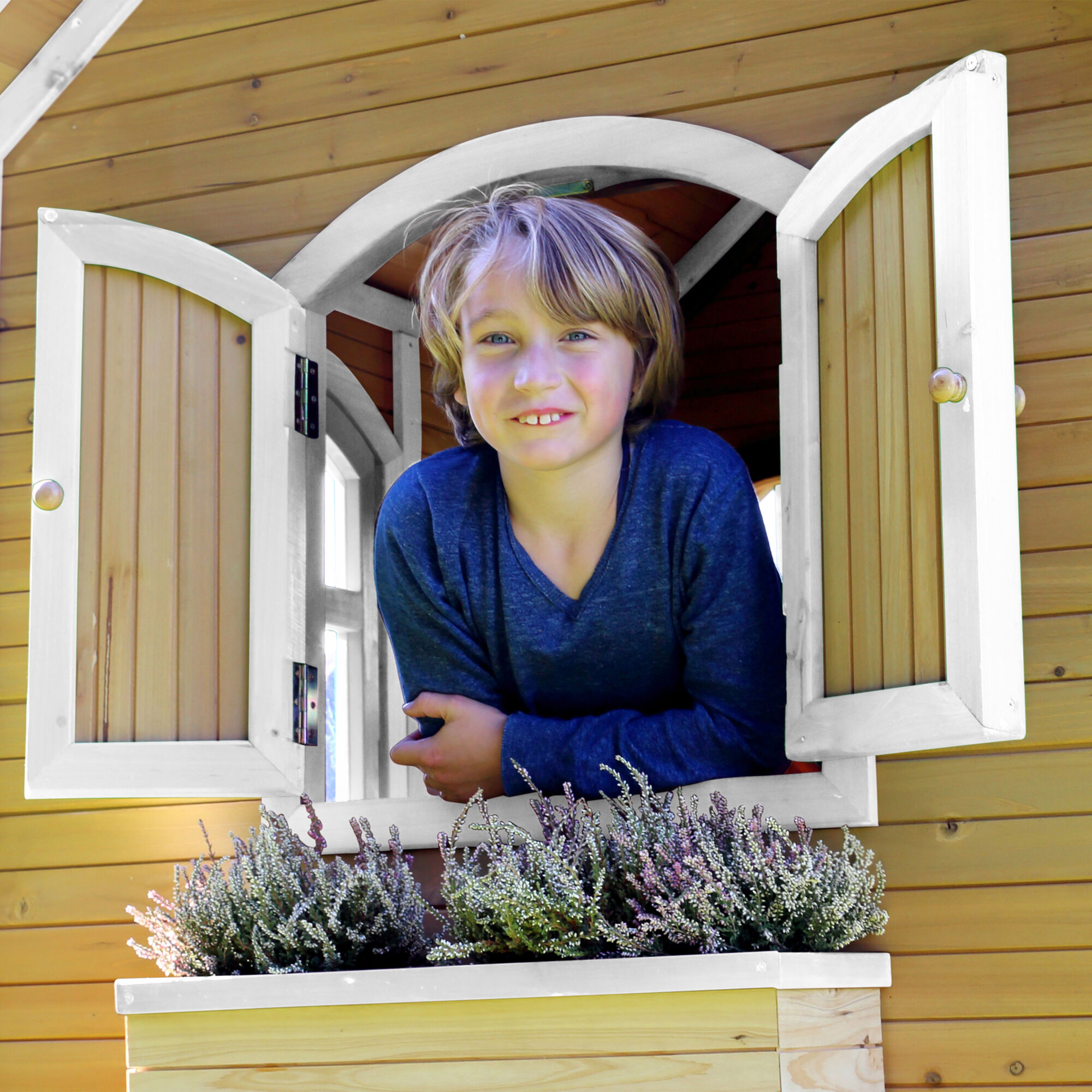 sfeerfoto AXI Romy Speelhuis Bruin/wit - Rode glijbaan