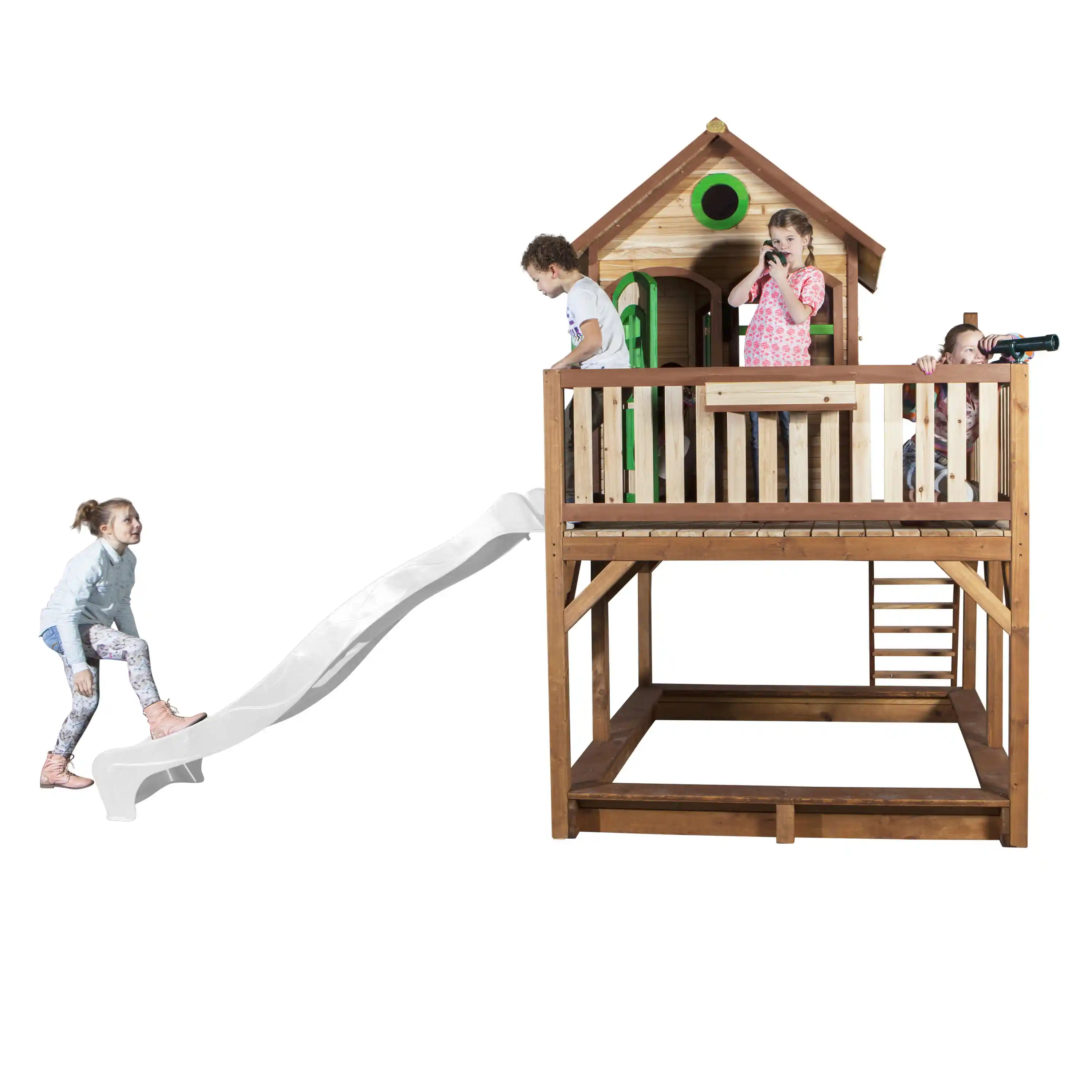 AXI Liam Playhouse Brown/Green - White Slide