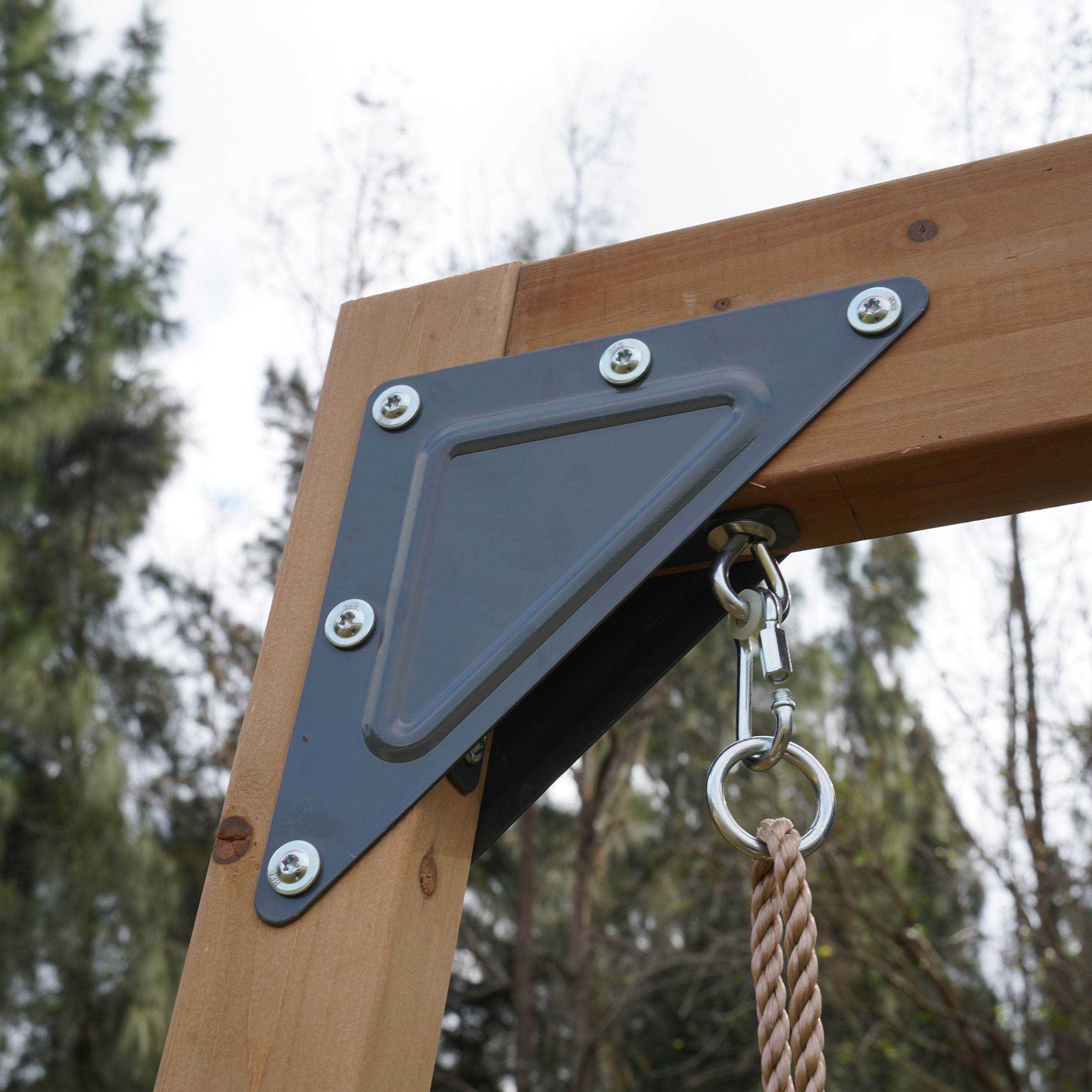 AXI Cody Climbing Frame with Swings, Trapeze and Climbing Wall – Cream Double Slide and Tube Slide