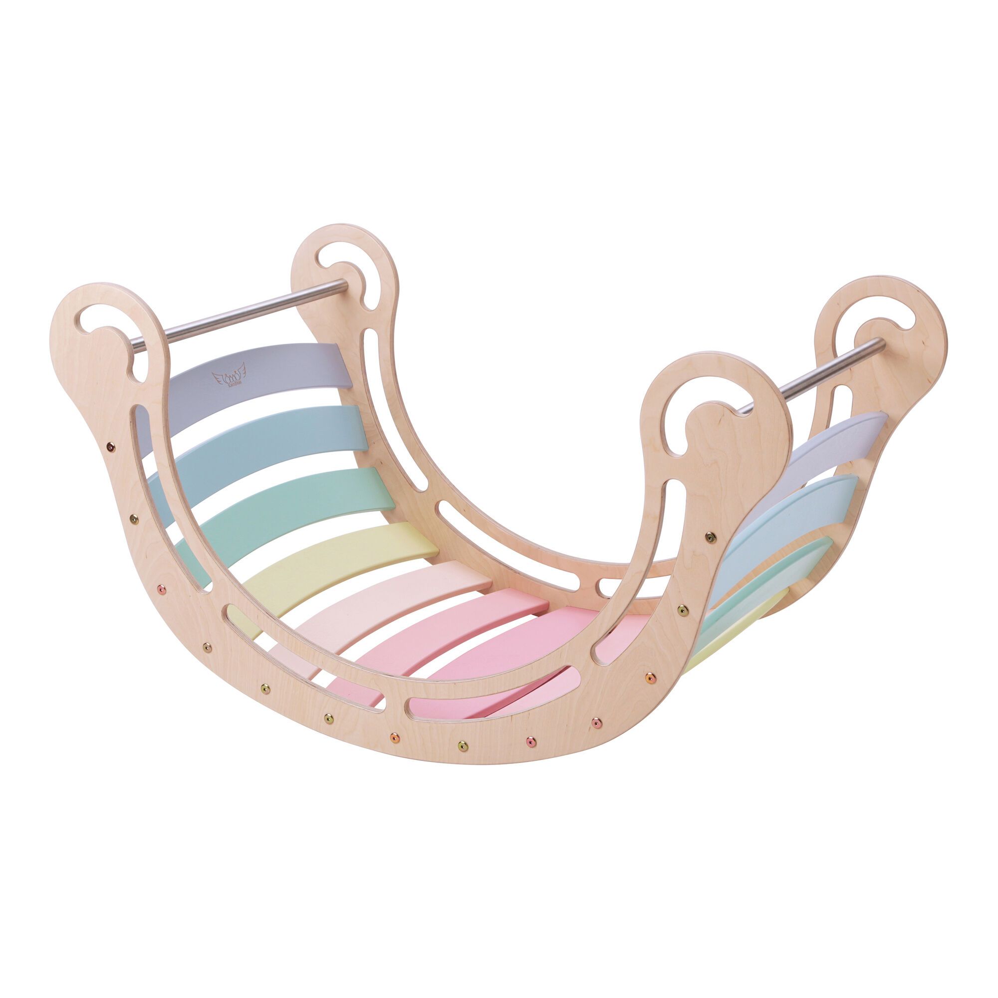 KateHaa Wooden XXL Rocker with Climbing Wall - Pastel