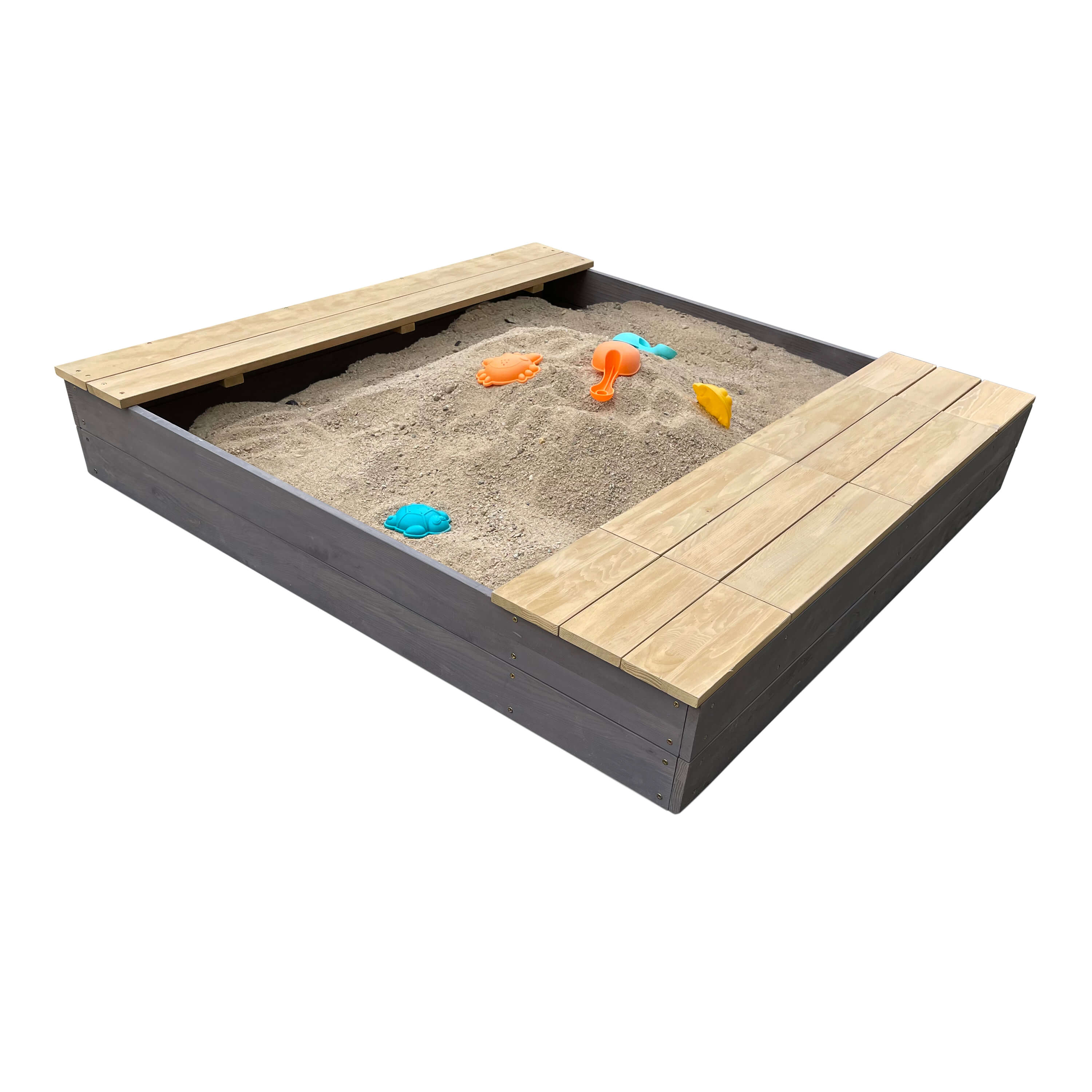 AXI Evy Sandbox with Bins and Storage - Grey/Brown