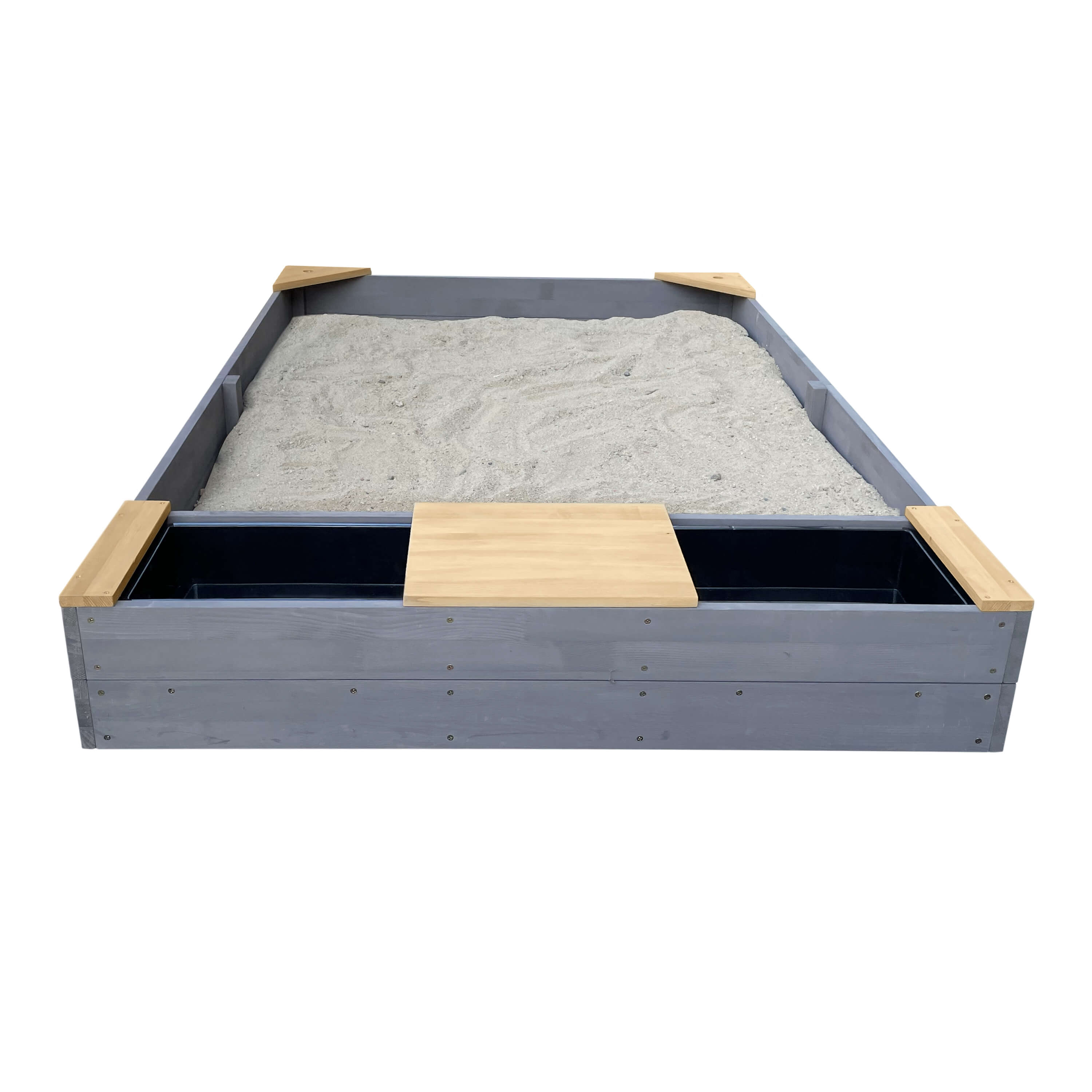 AXI Kelly Sandbox with Bins and Bench - Grey/Brown