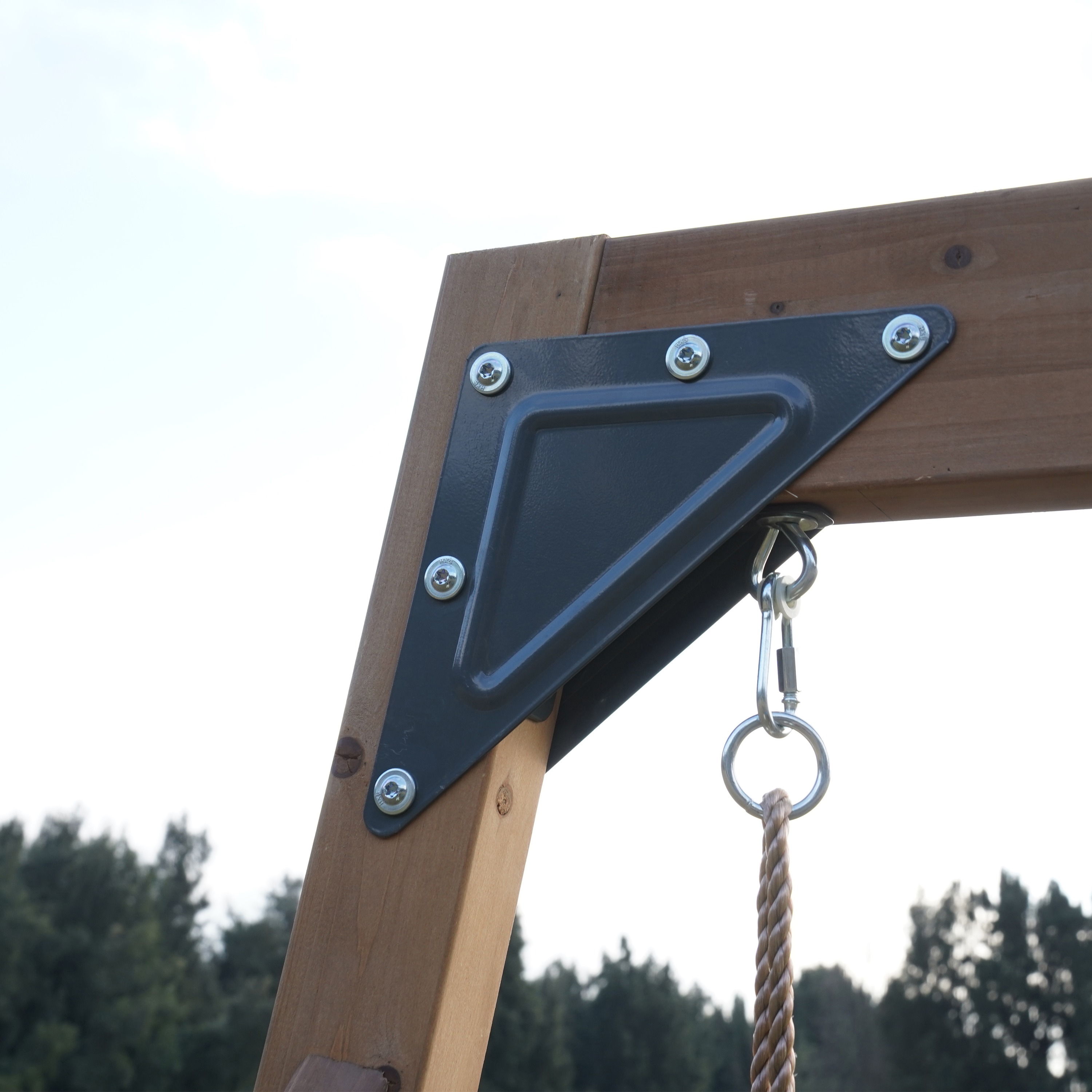 AXI Noud Climbing Frame with Playhouse, Swings, Trapeze and Climbing Wall – Lime Green Slide and Tube Slide