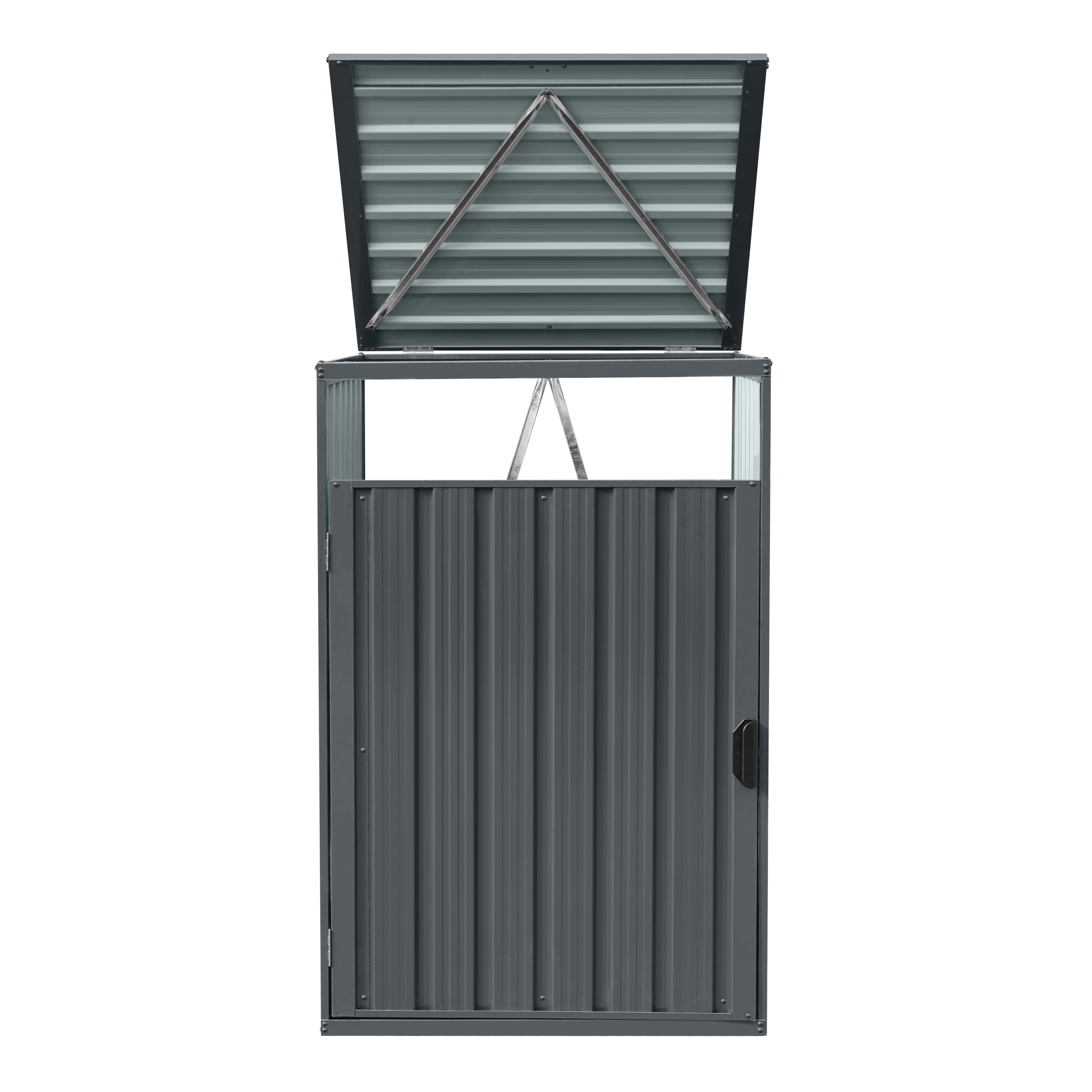 AXI Owen Metal Garbage Bin Shed Anthracite - 1 Garbage Bin