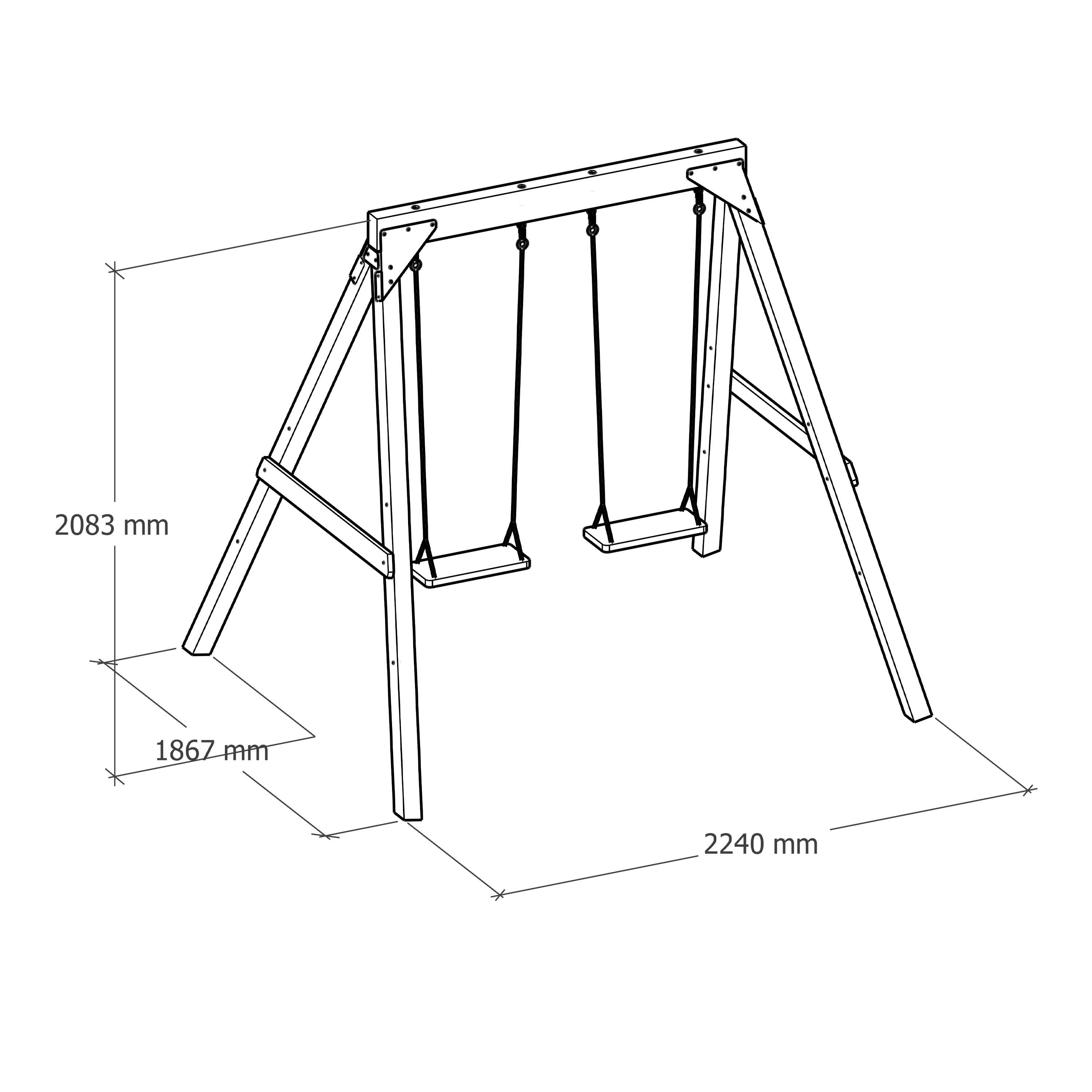 AXI Yuna Double Swing Set