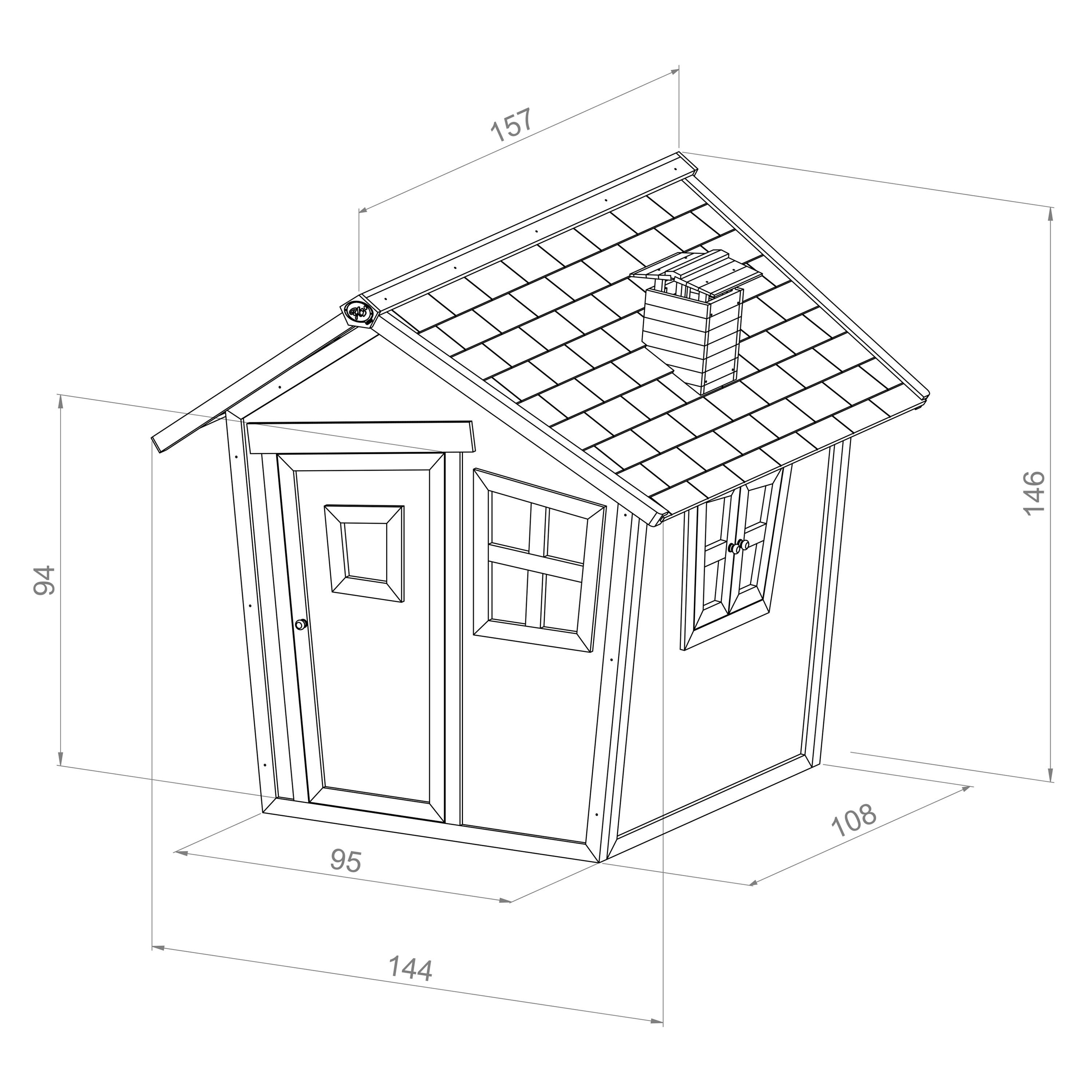 AXI Alice Playhouse Brown/Green