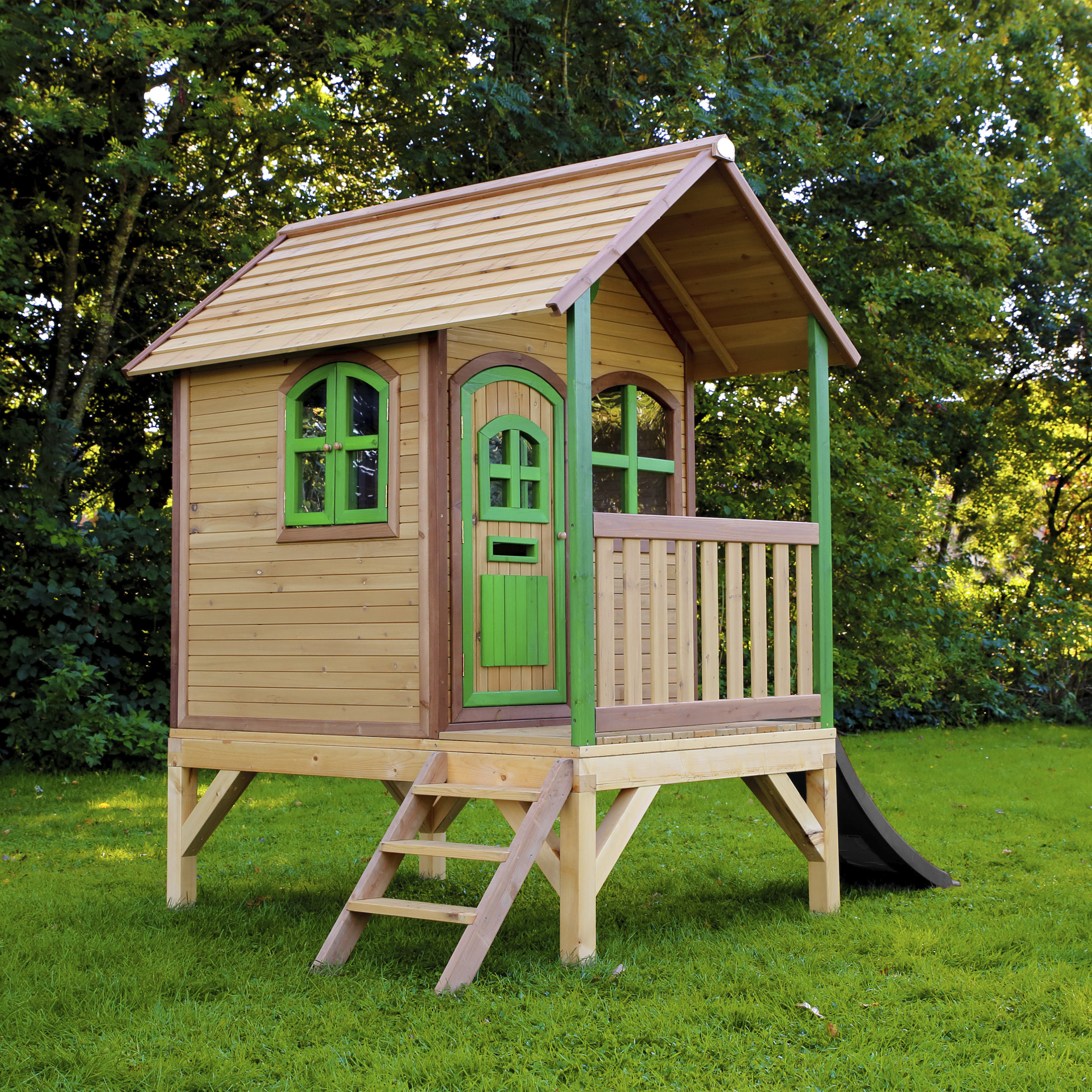 AXI Tom Playhouse Brown/Green - Grey Slide-8717973938040 AXI Tom Playhouse Brown/Green - Grey Slide