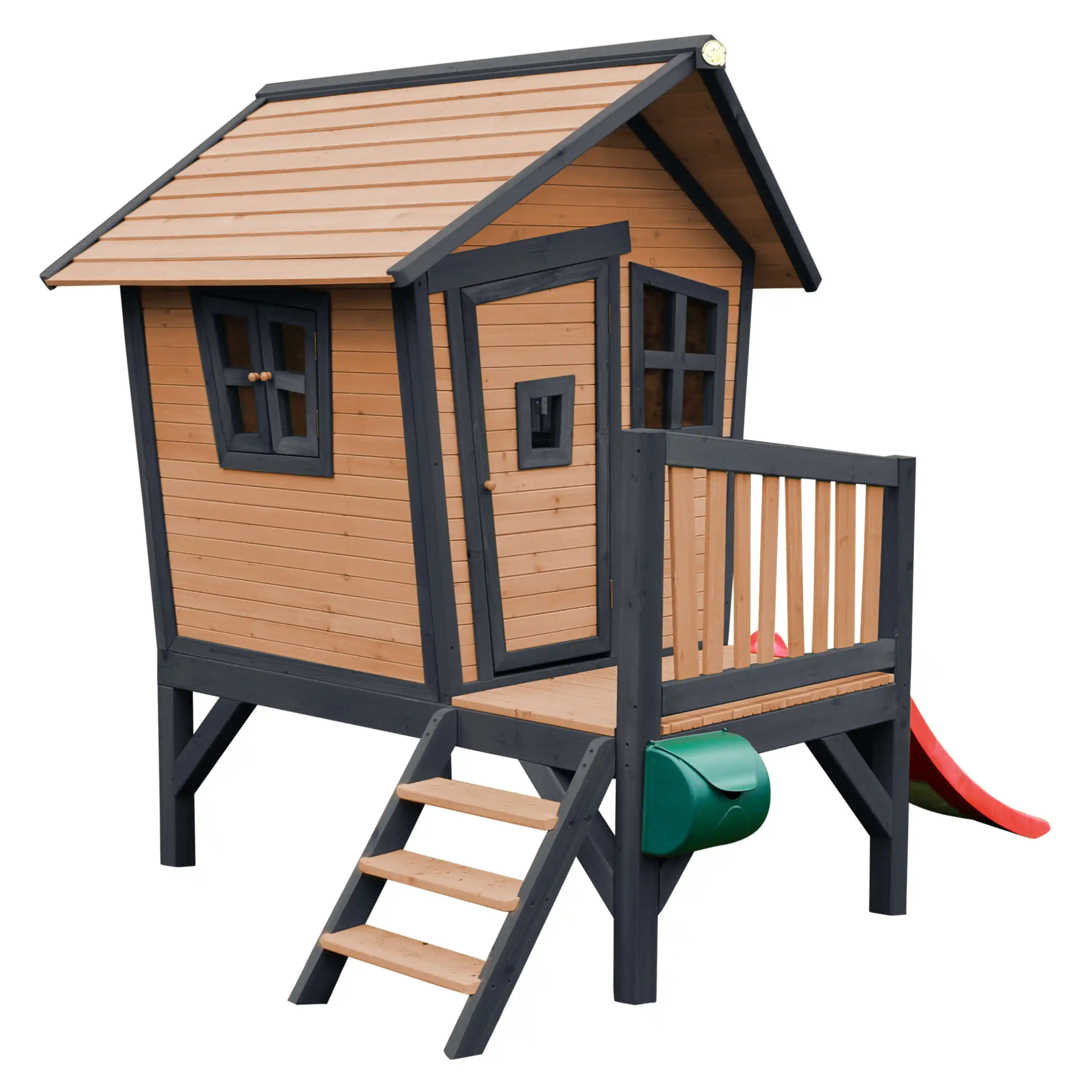 AXI Robin Playhouse Brown/Anthracite - Red Slide