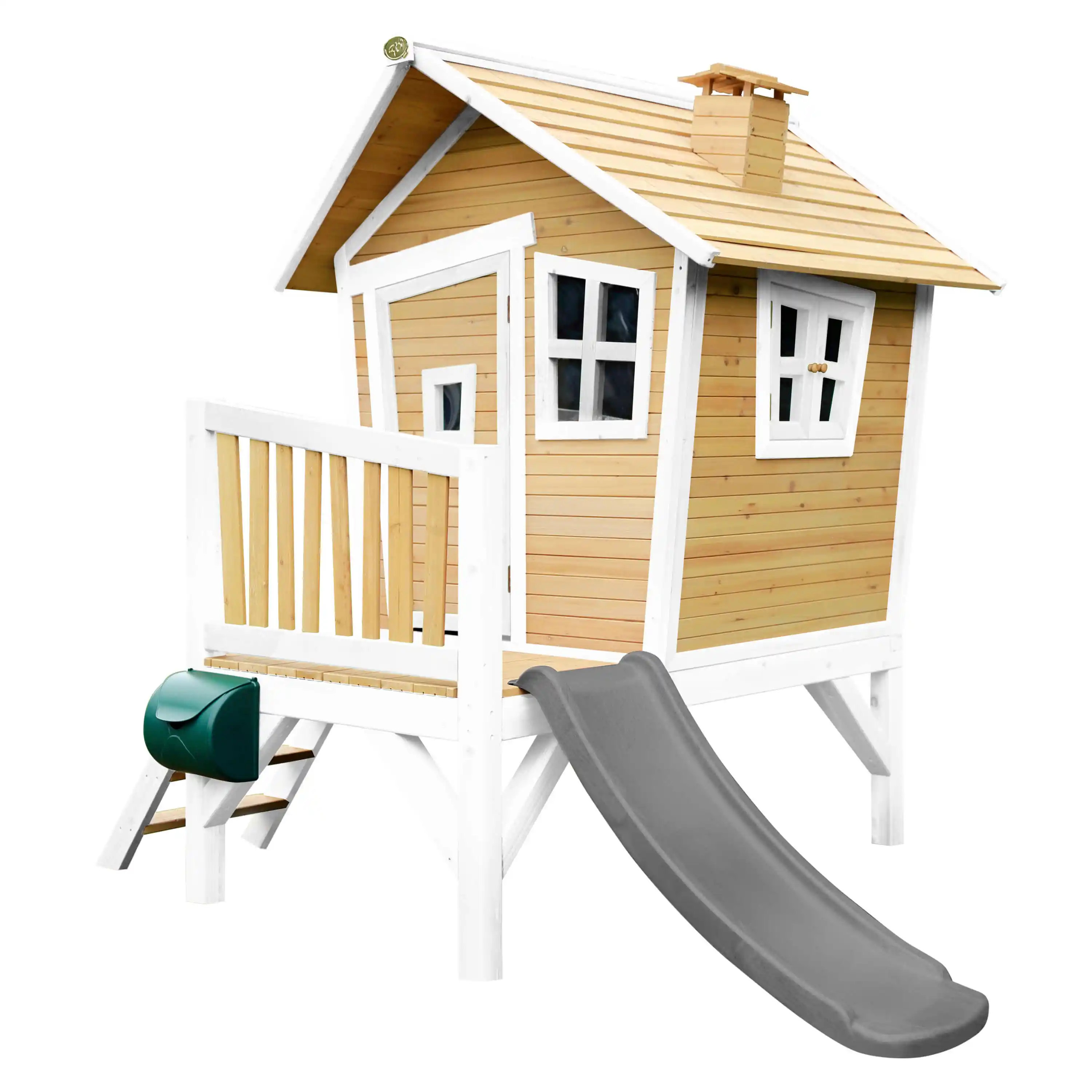 AXI Robin Playhouse Brown/White - Grey Slide