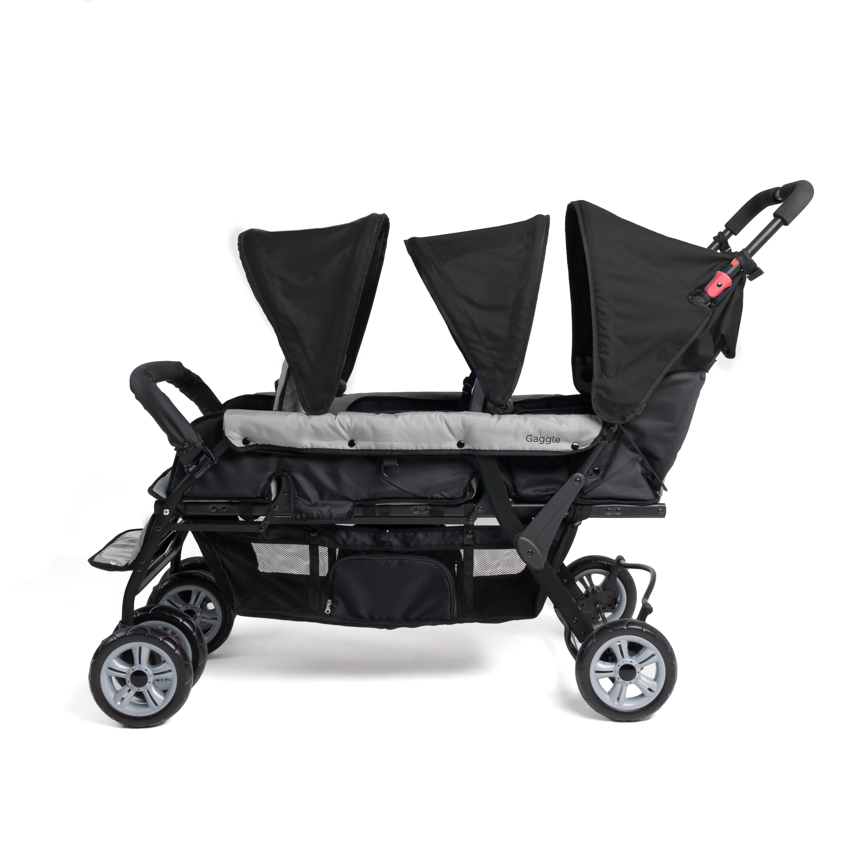 Gaggle Compass Stroller for 3 Children - Black