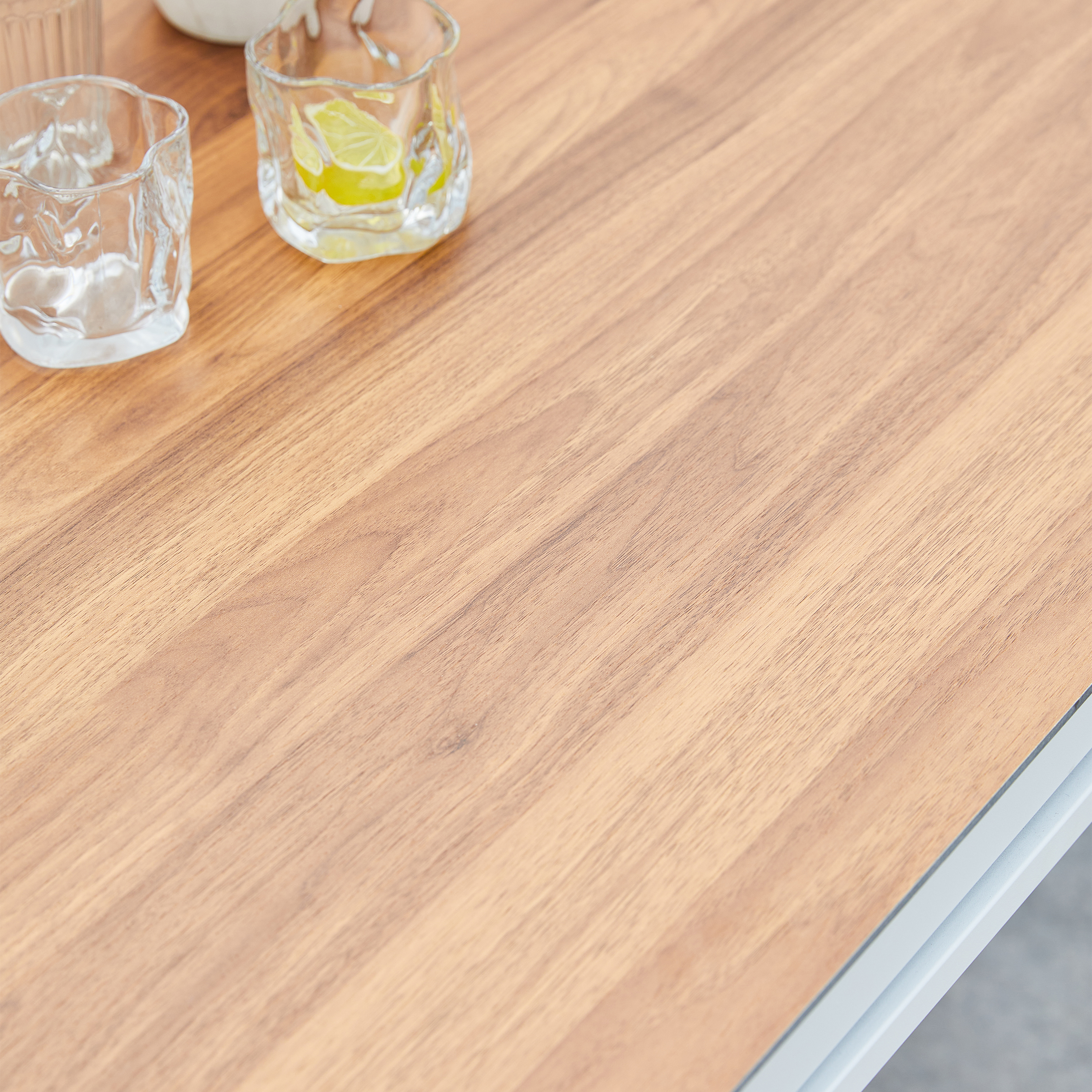 AXI Zora Garden Set with 4 chairs - White/Wood-look PSPC