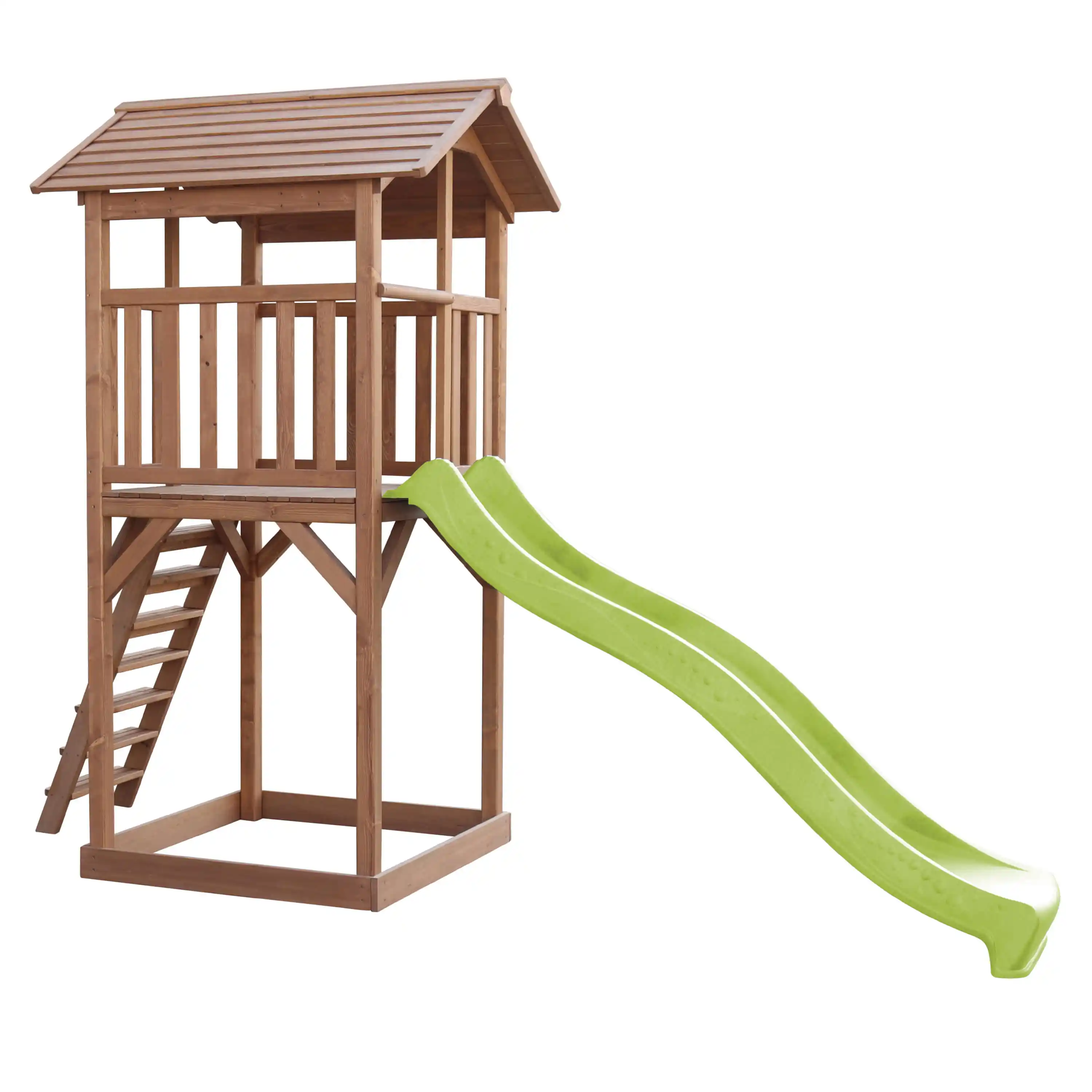 AXI Beach Tower Brown - Lime Green Slide