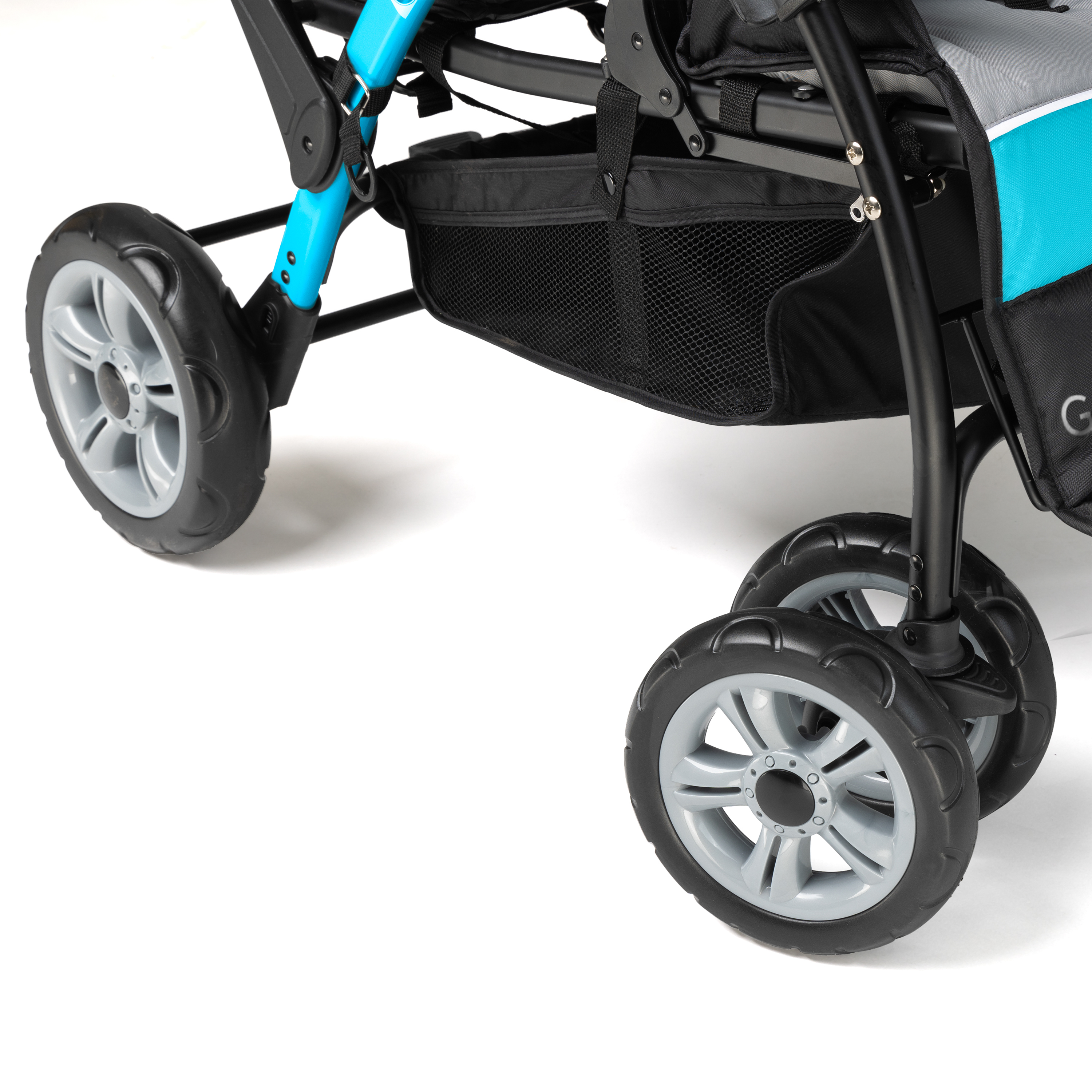 Gaggle Odyssey 4x4 Quad Stroller for 4 Children - Turquoise