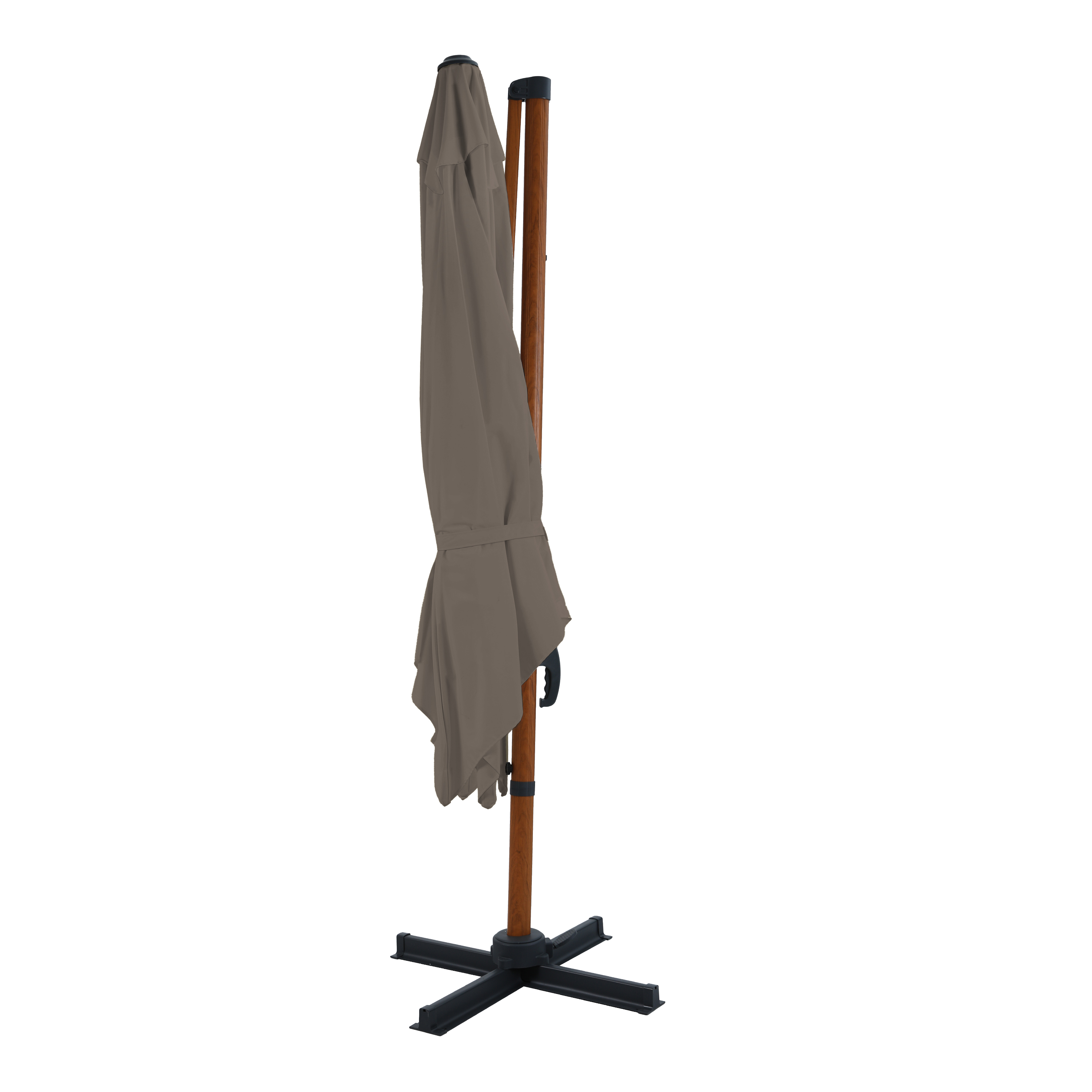 AXI Nima Cantilever Parasol 300x300 cm - Wood-look/Taupe