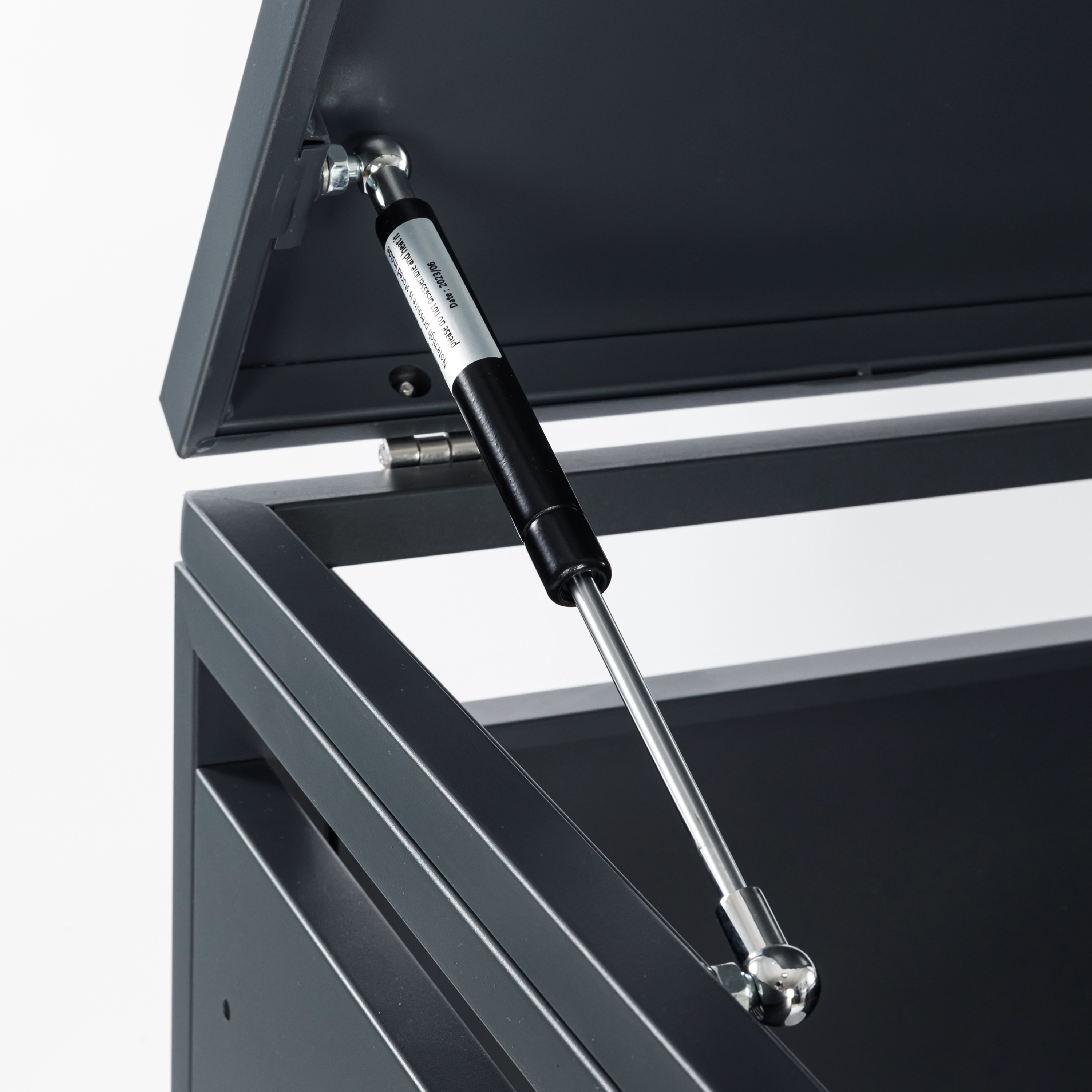 AXI Lucas Metal Garbage Bin Shed Anthracite - 1 Garbage Bin