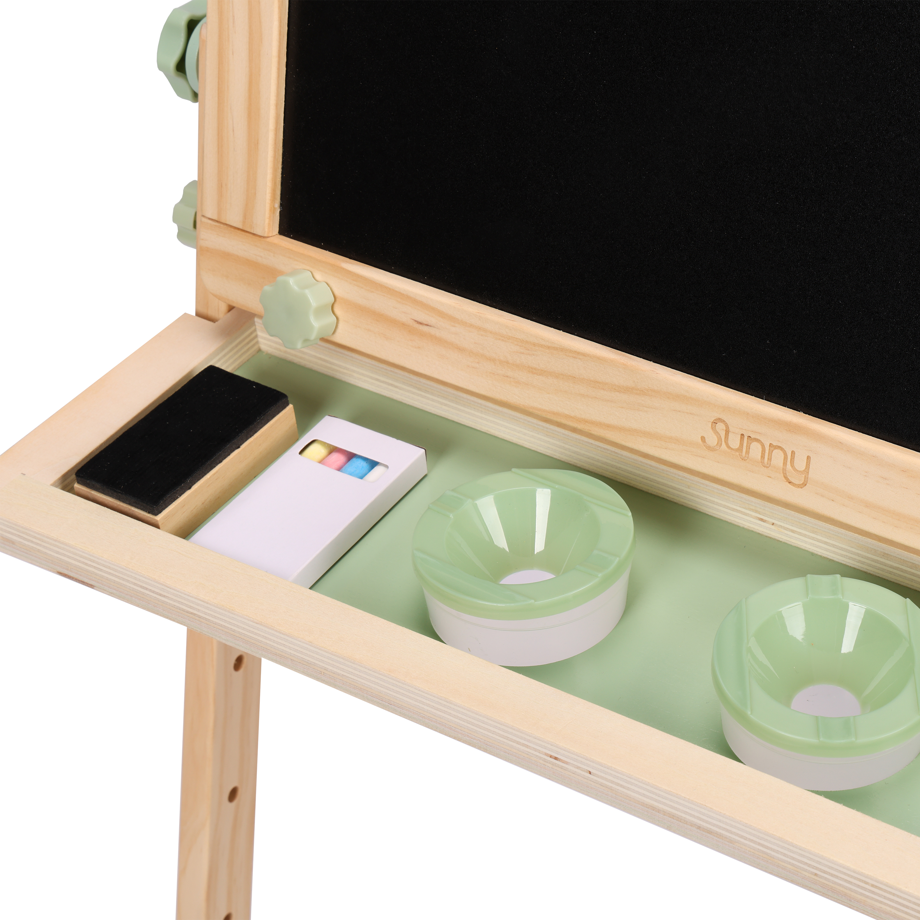 Sunny Mika Activity Easel with Pegboard - Natural Brown