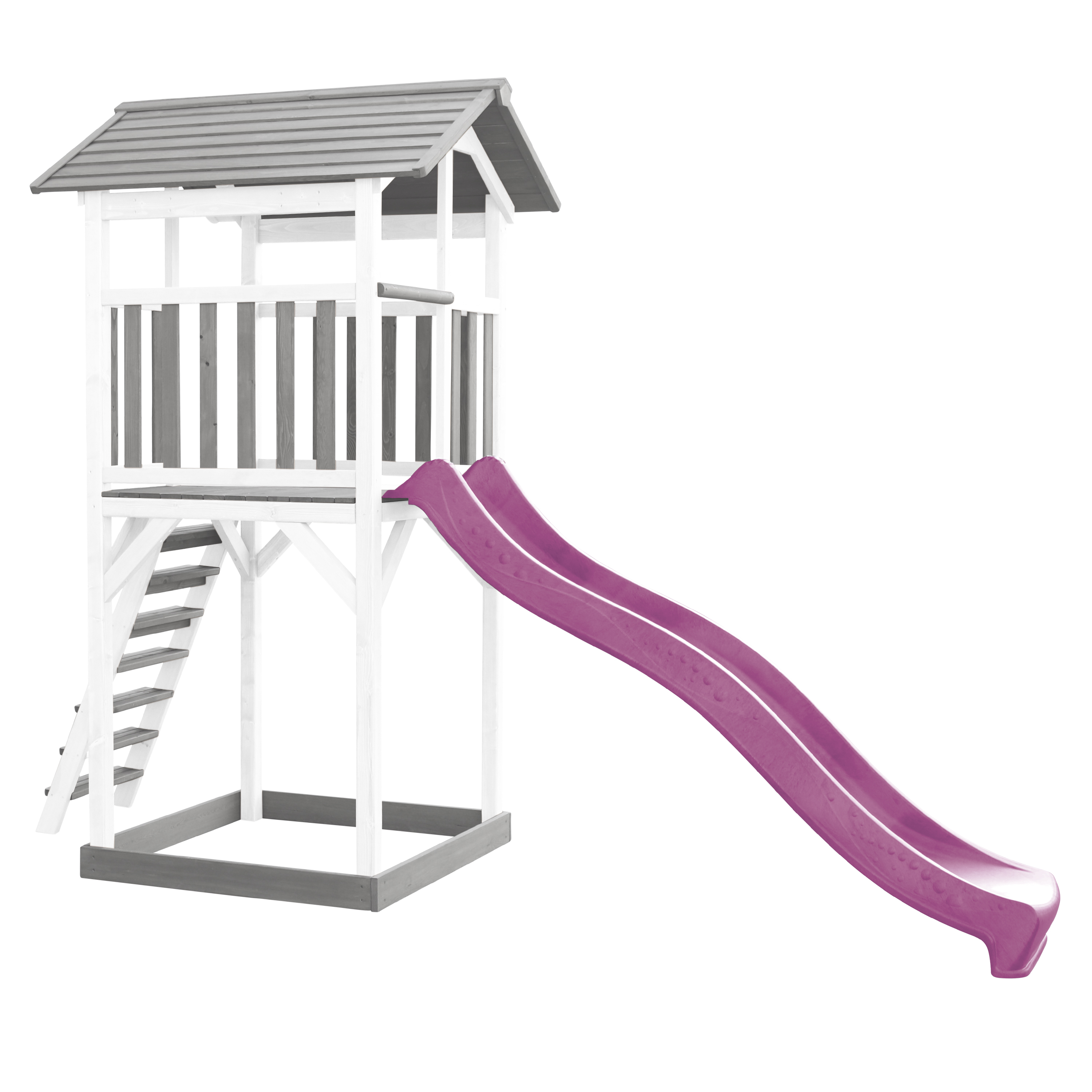 AXI Beach Tower Grey/White - Purple Slide-8720365060328 AXI Beach Tower Grey/White - Purple Slide