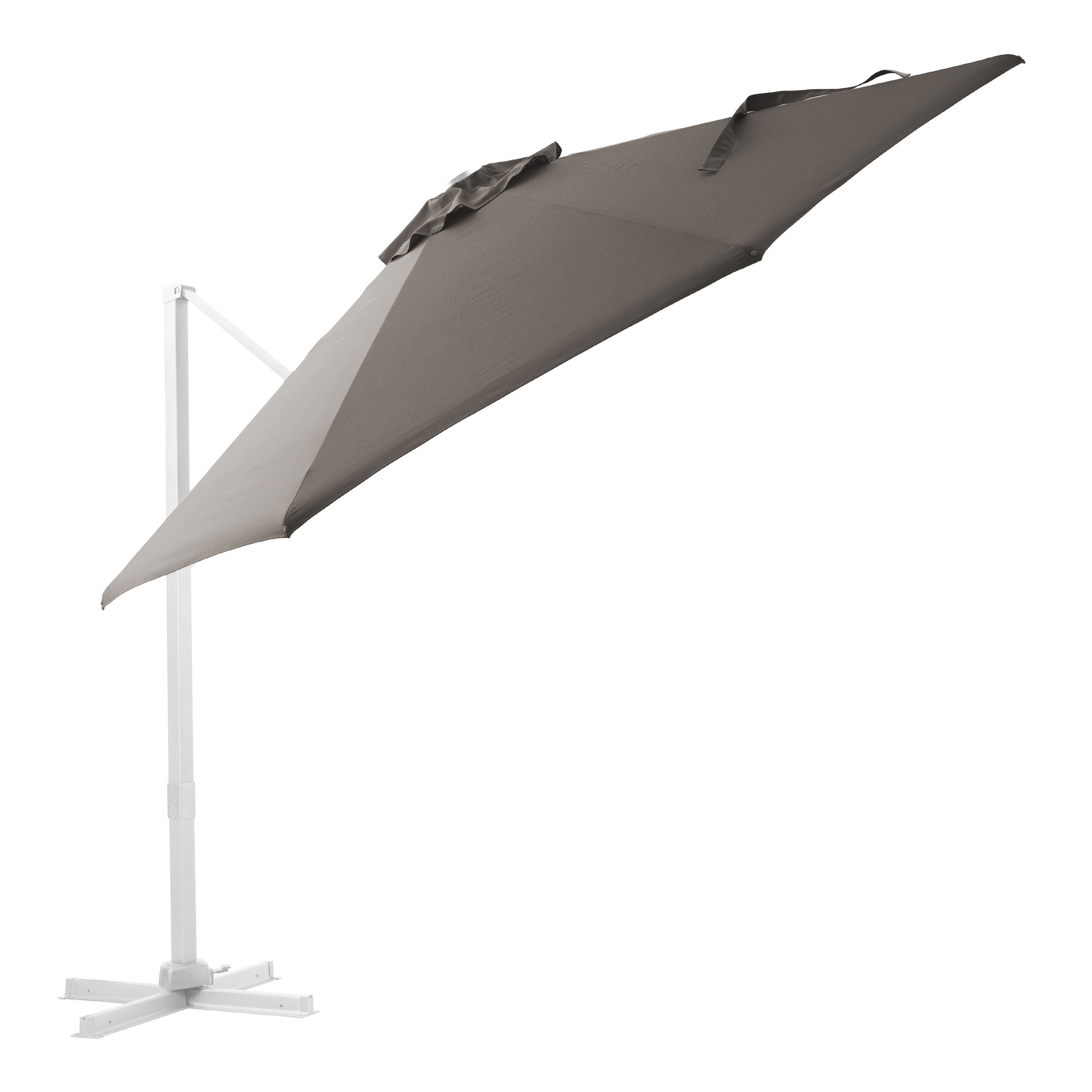 AXI Cyrus Premium Cantilever Parasol Ø 300cm Round - White/Taupe