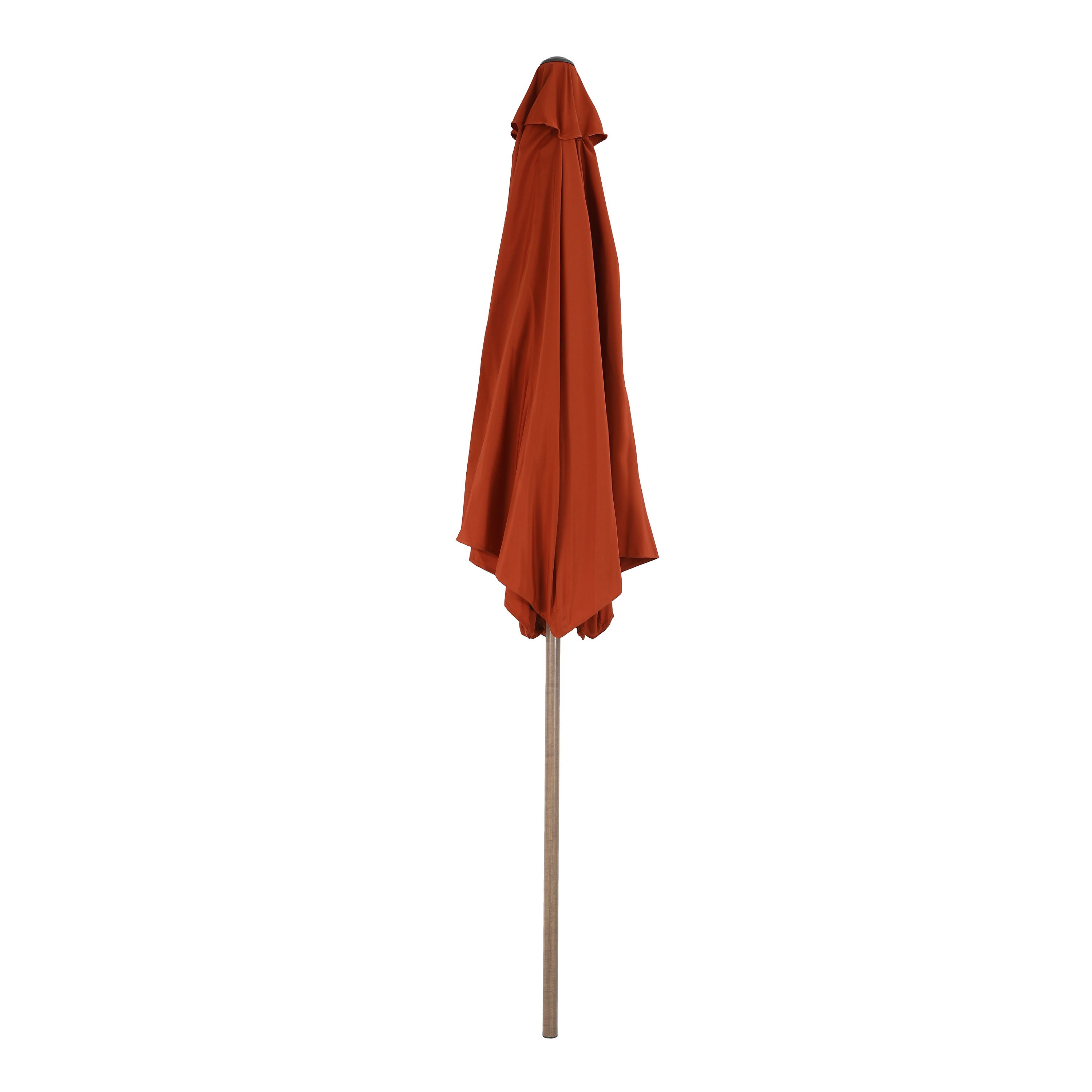 AXI Noor Centre Pole Parasol Ø 300cm Oak-look/Terracotta