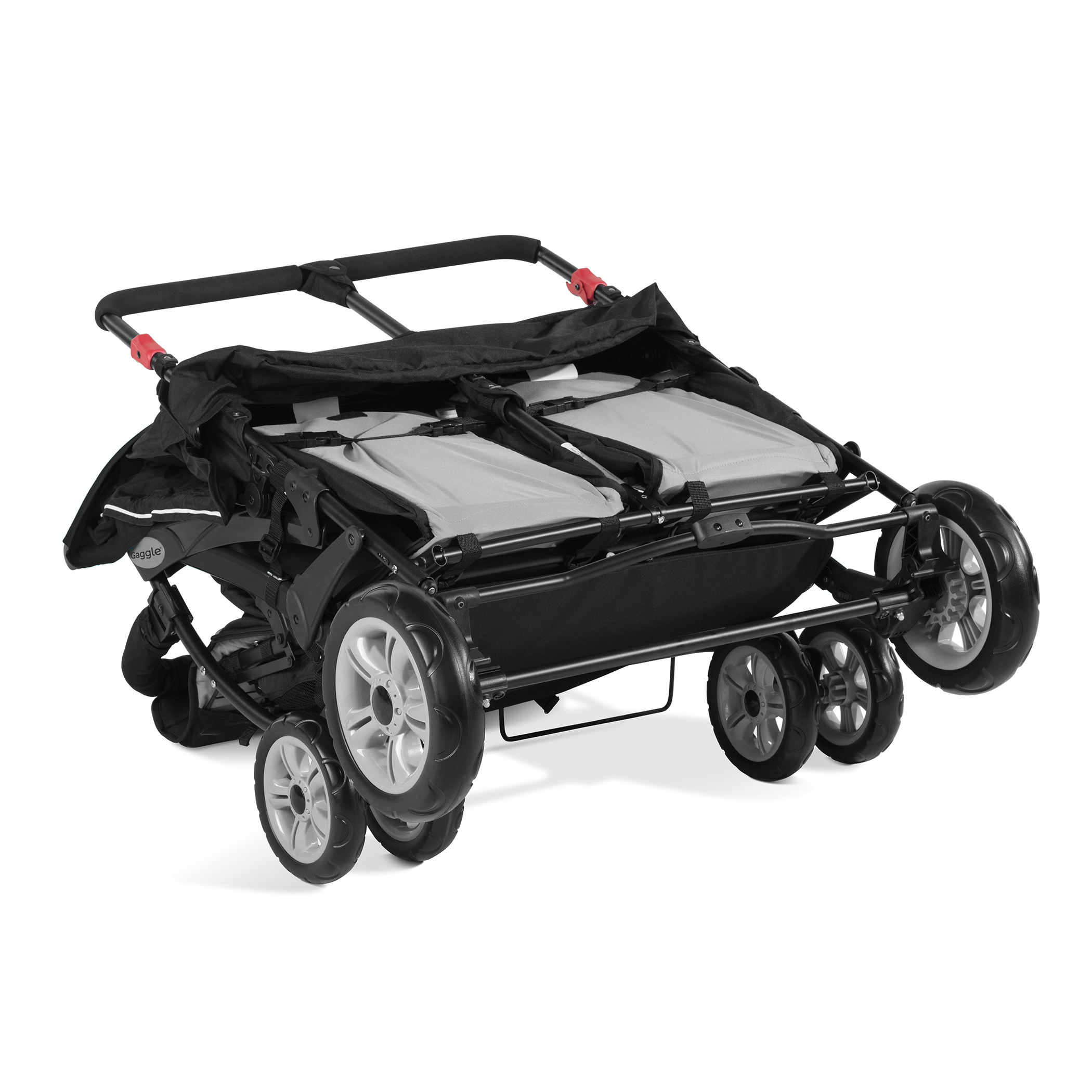 Gaggle Odyssey 4x4 Quad Stroller for 4 Children - Black