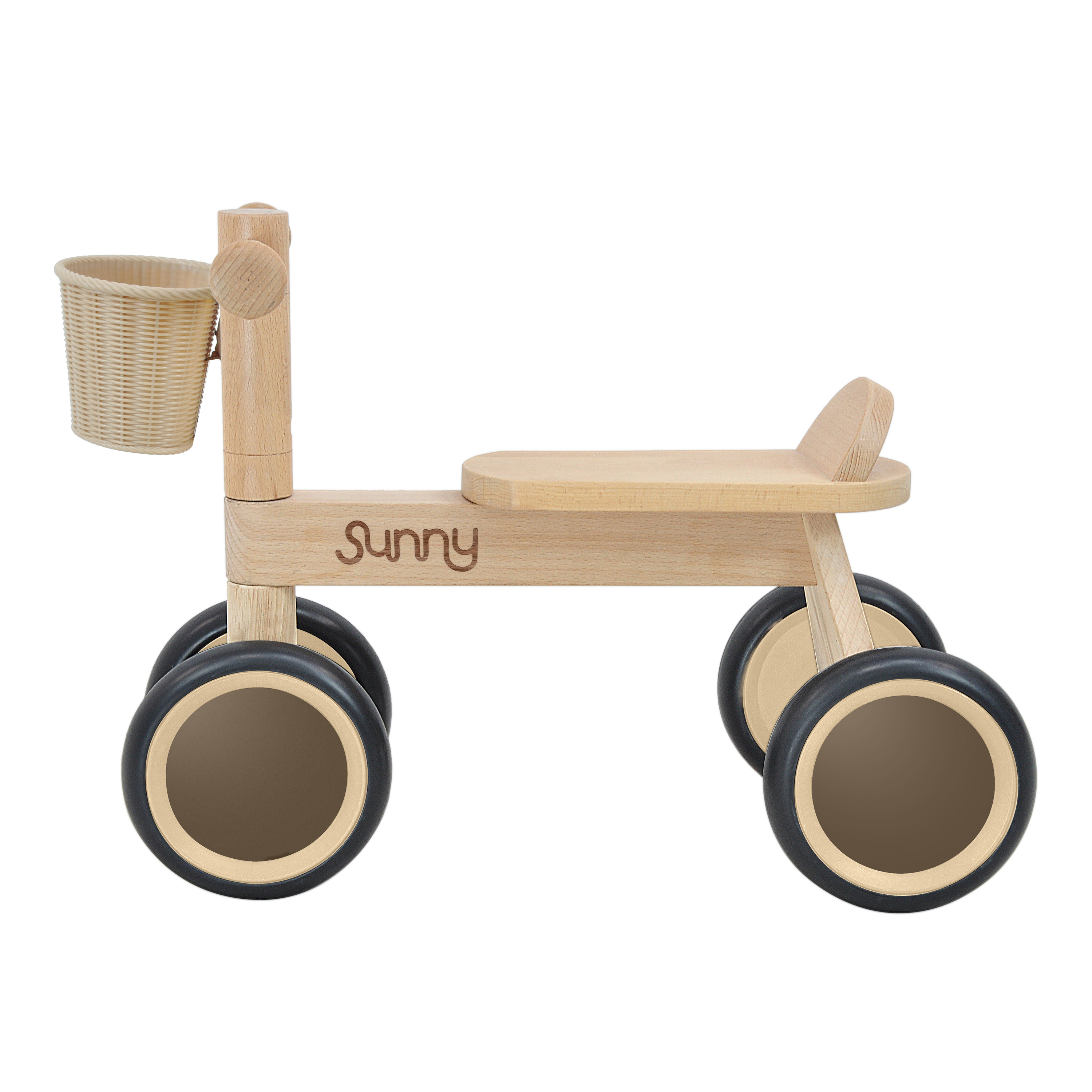 Sunny Mini Walker Wooden Balance Bike incl. Storage Basket