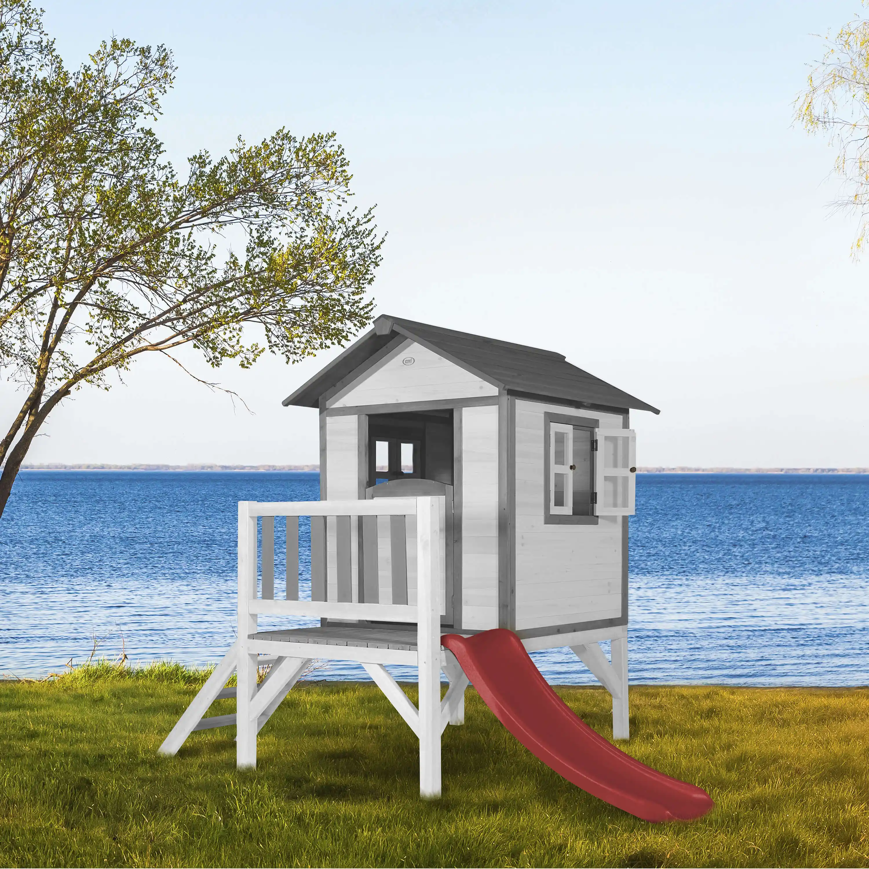 AXI Lodge XL Playhouse Classic - Red Slide