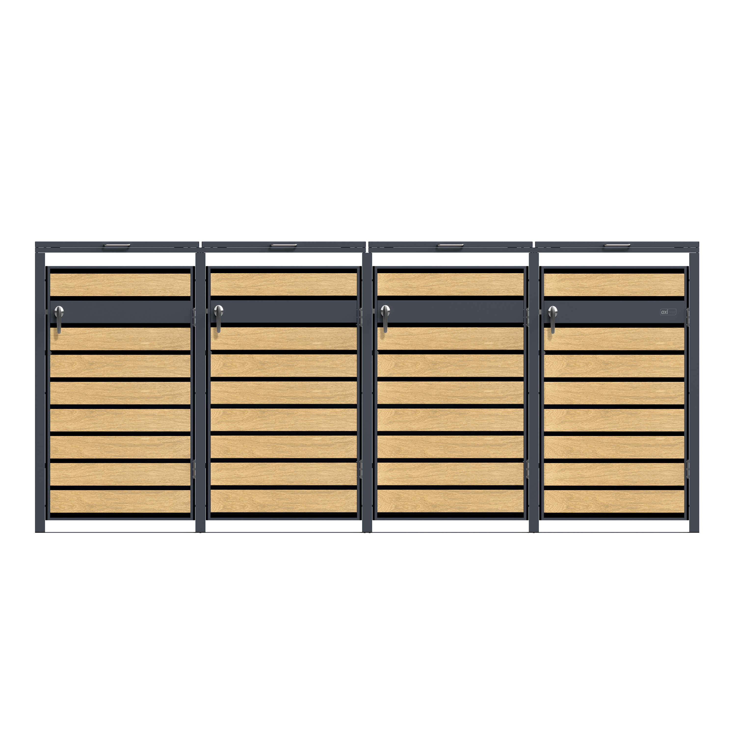 AXI Lucas Containerombouw van Metaal Antraciet/Houtlook - 4 containers