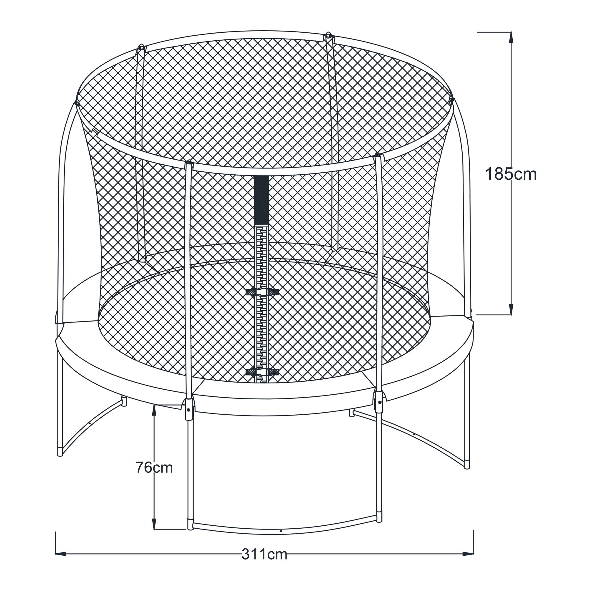 AXI Boston Trampoline 10ft - Inground & onground - Zwart