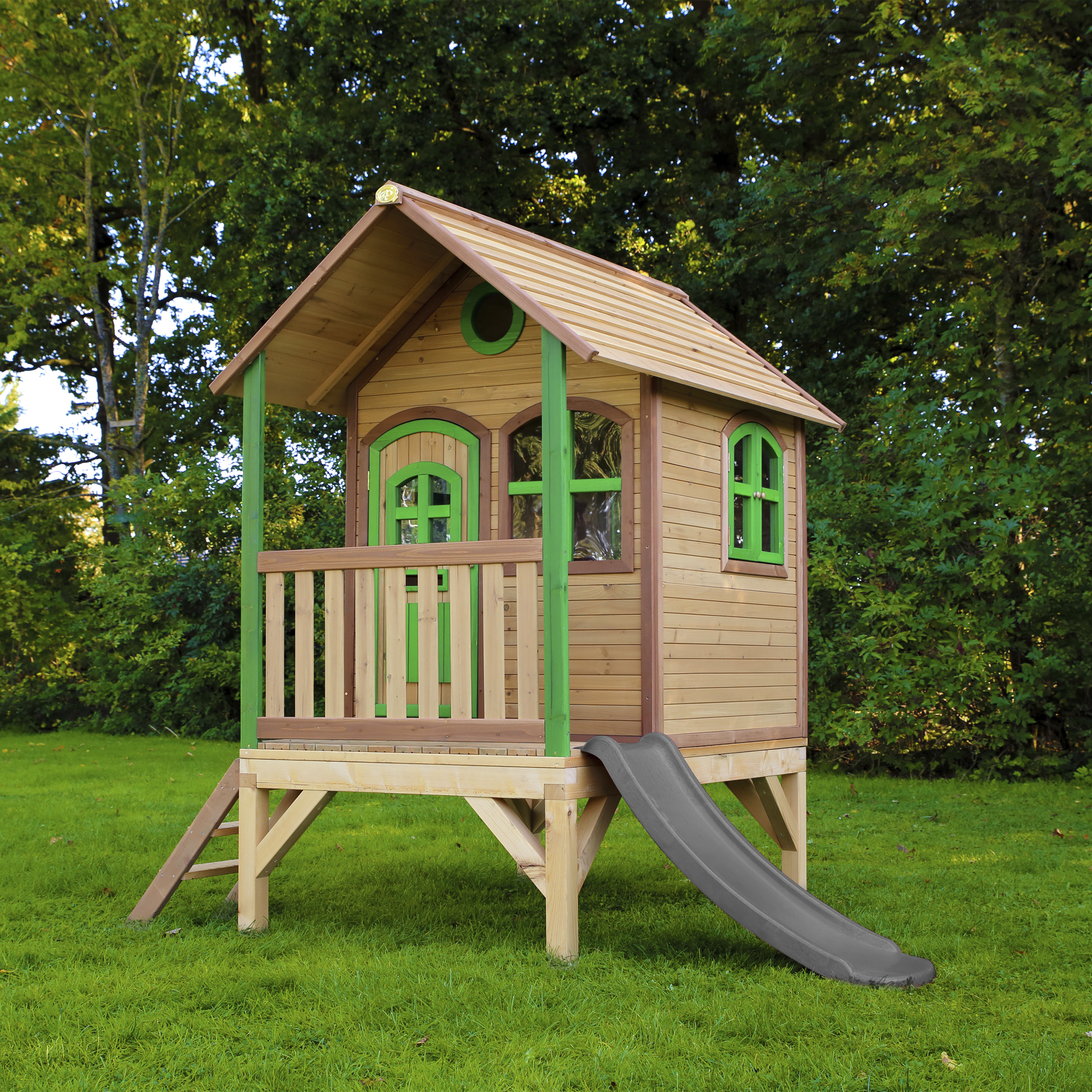 AXI Tom Playhouse Brown/Green - Grey Slide-8717973938040 AXI Tom Playhouse Brown/Green - Grey Slide