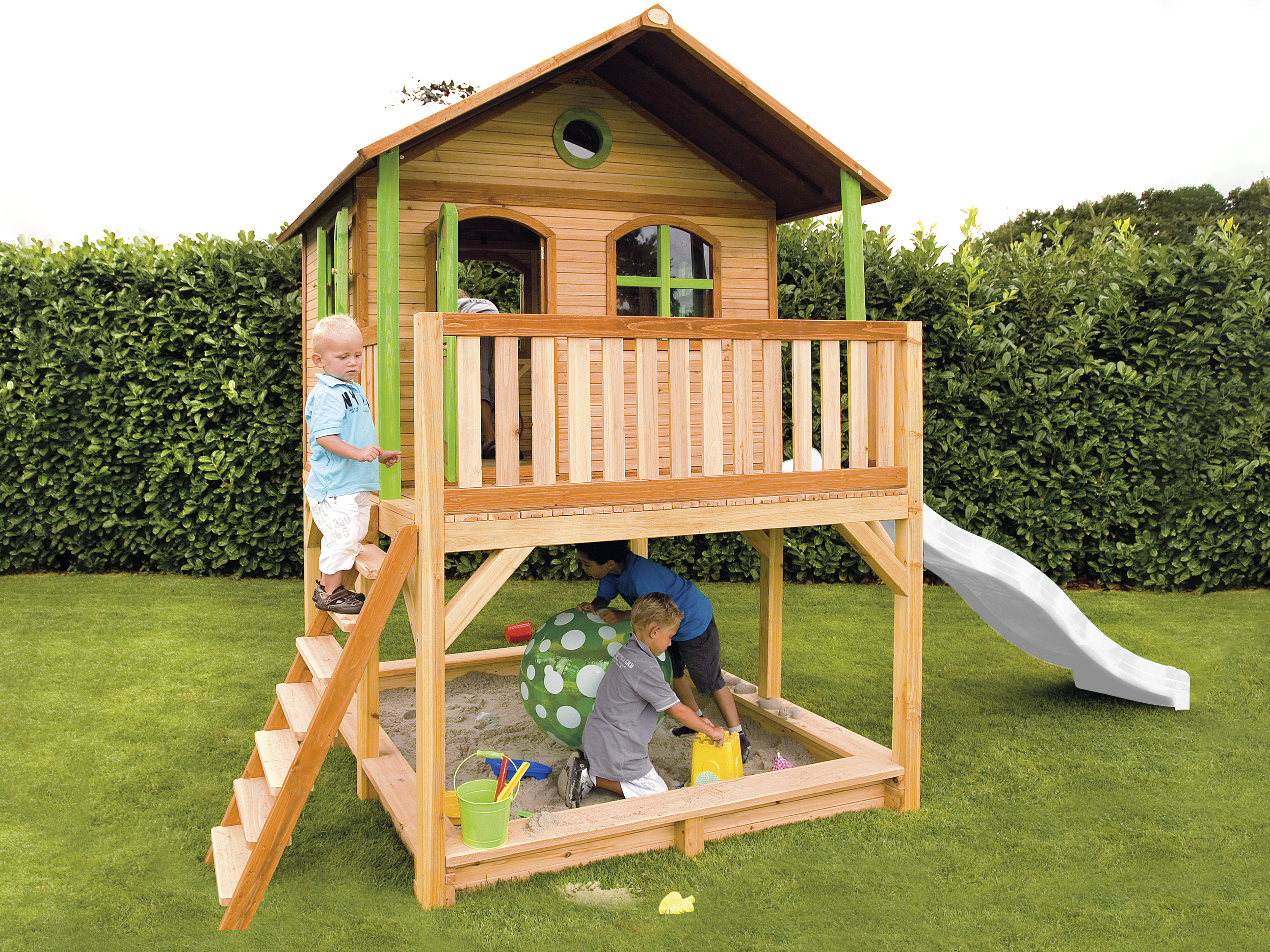 AXI Marc Playhouse Brown/Green - White Slide