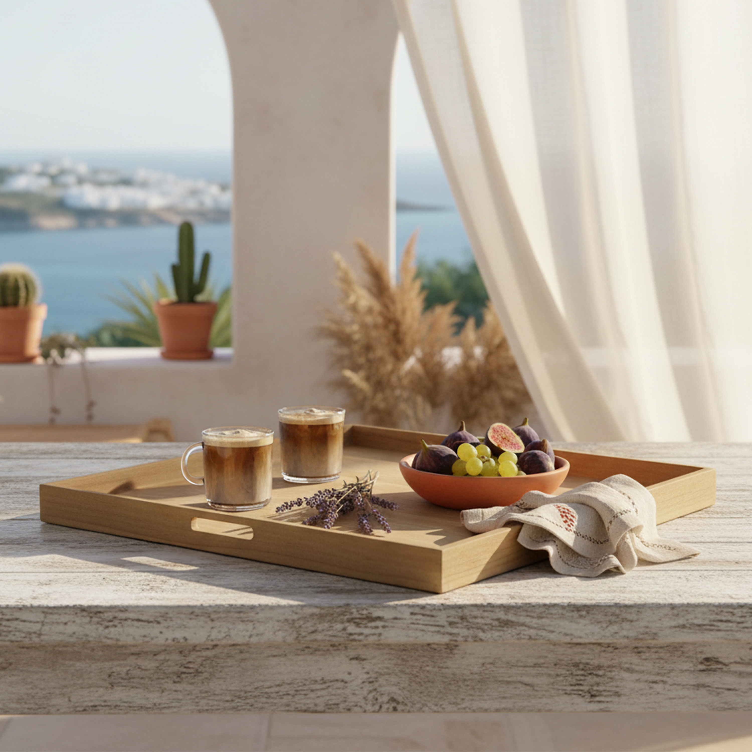 AXI Bayu Teak Tray 80x80x5 cm