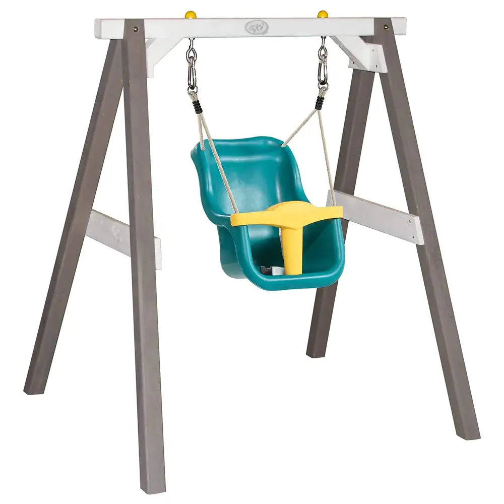 AXI Baby Swing - Grey/White - Seat Turquoise/Yellow