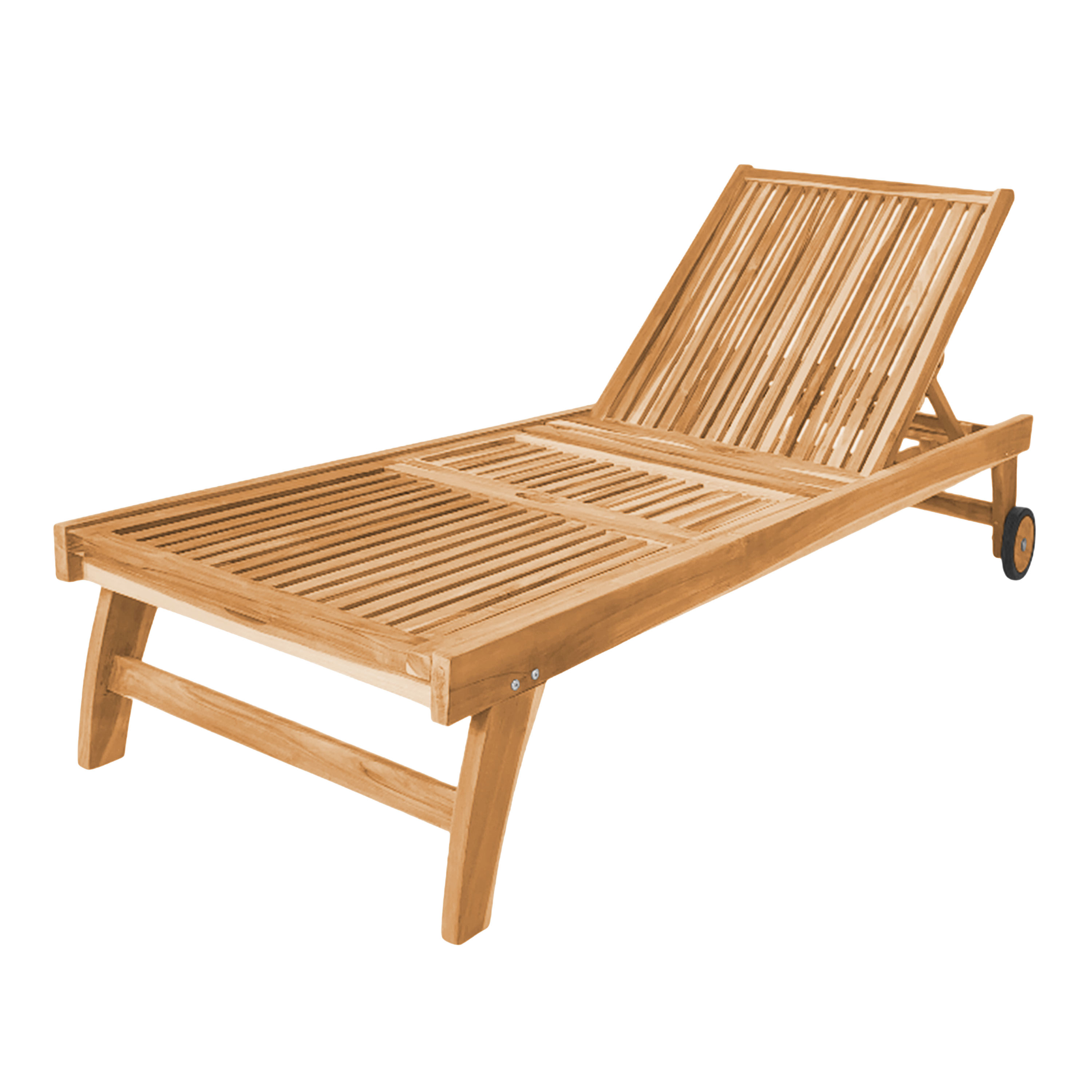 AXI Wayne Teak Sunbed with wheels