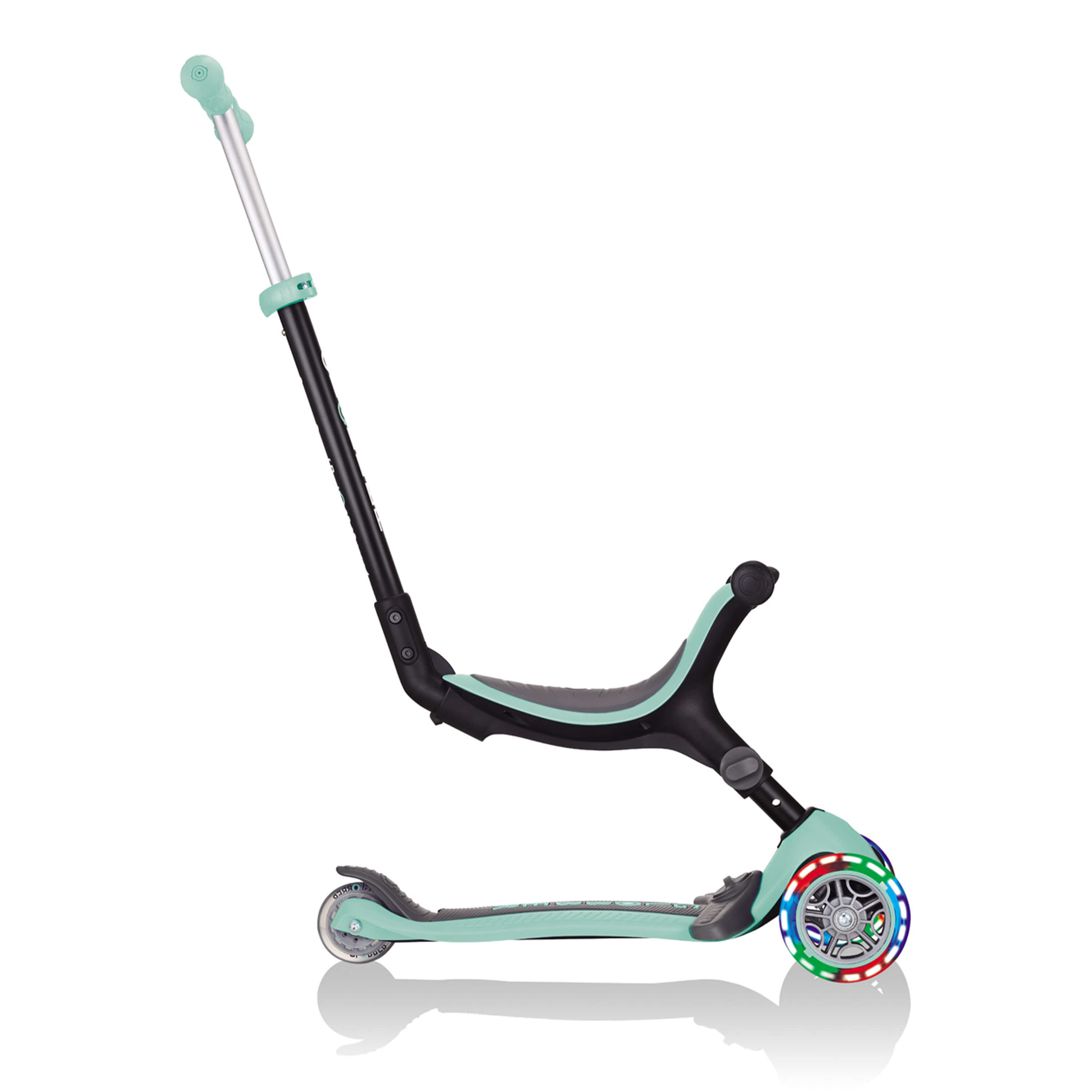 Globber Go up Foldable Plus Lights 3-in-1 Scooter - Pastel Mint