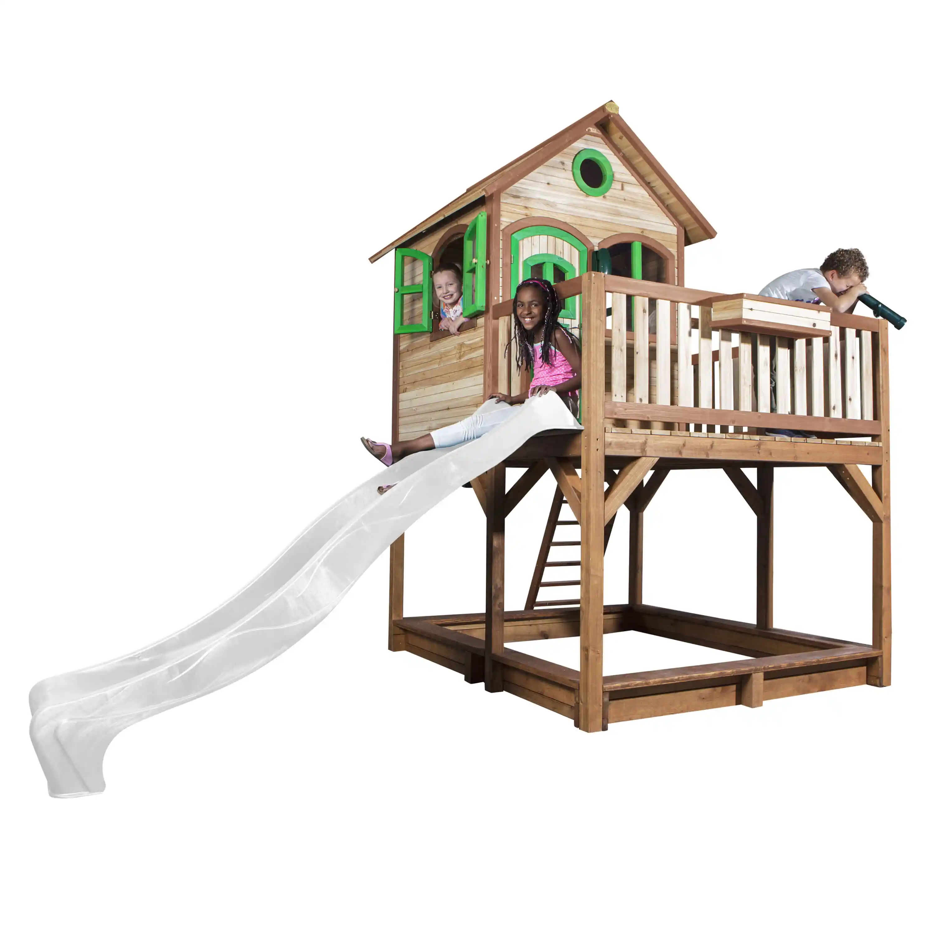 AXI Liam Playhouse Brown/Green - White Slide