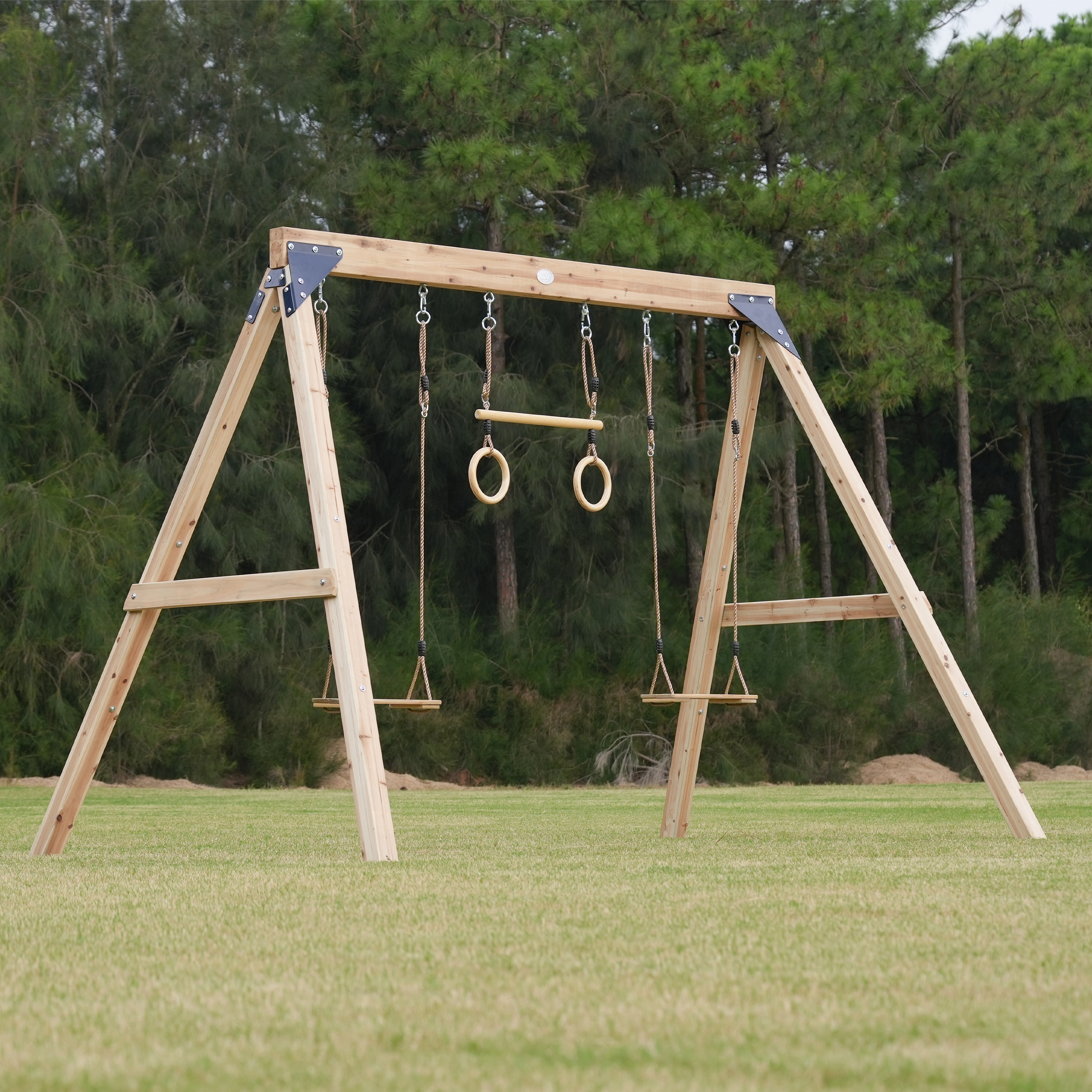 AXI Maya Double Swing Set with Trapeze