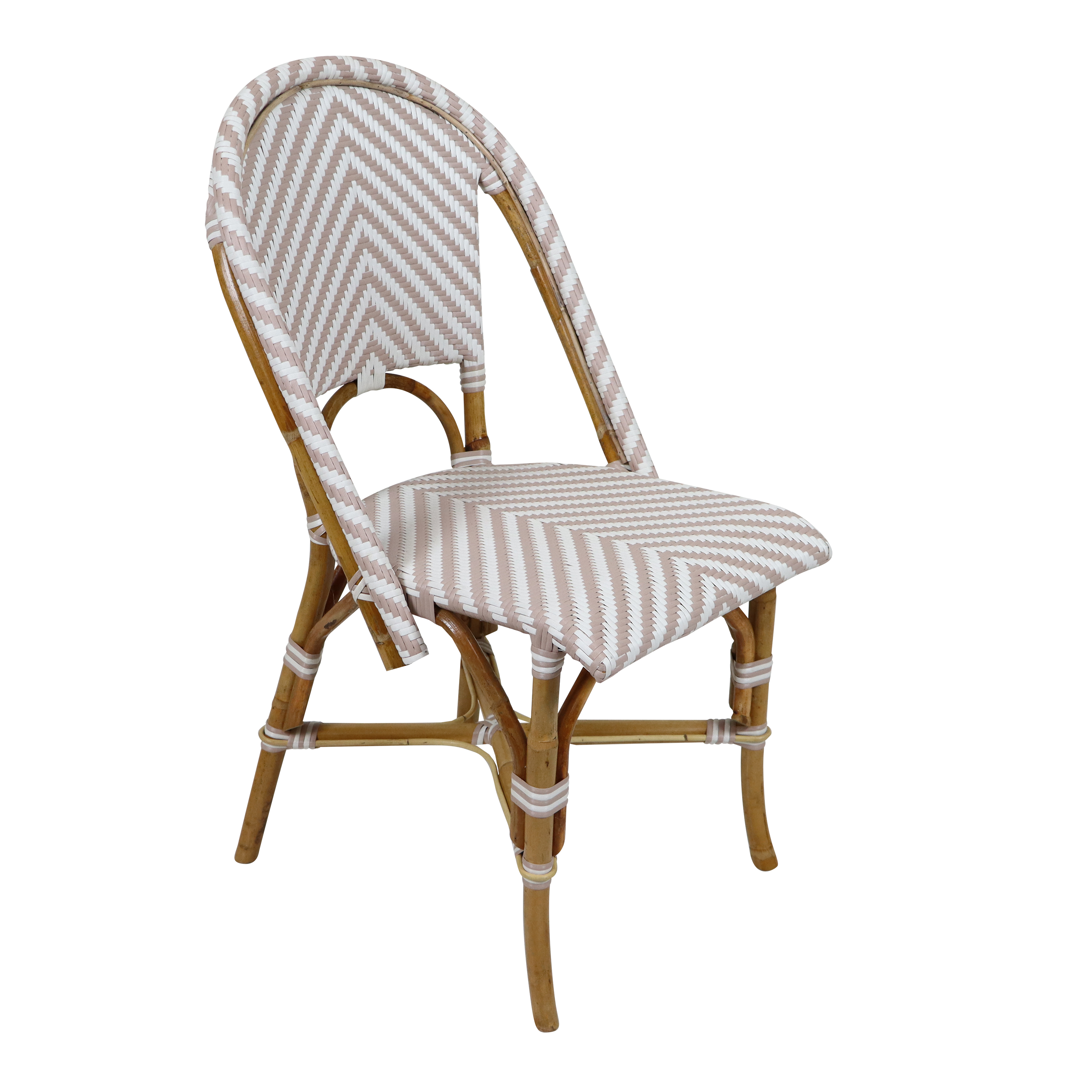 AXI Jacqueline Rattan Bistro Set Brown/White