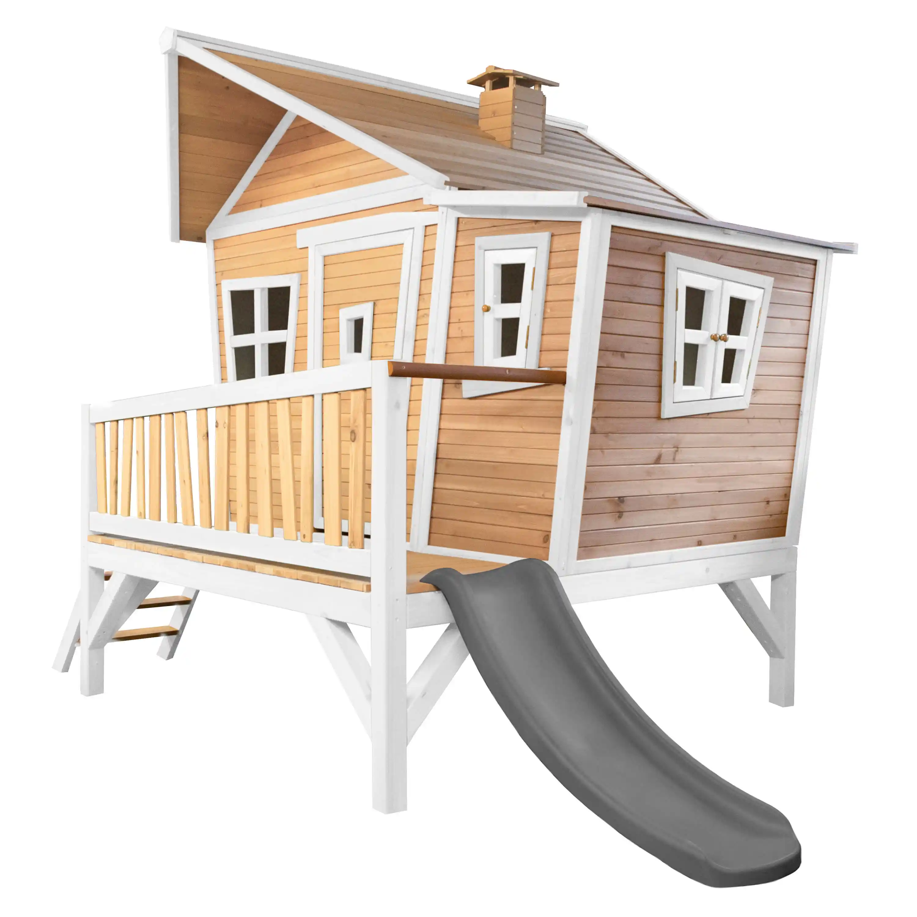 AXI Emma Playhouse Brown/White - Grey Slide