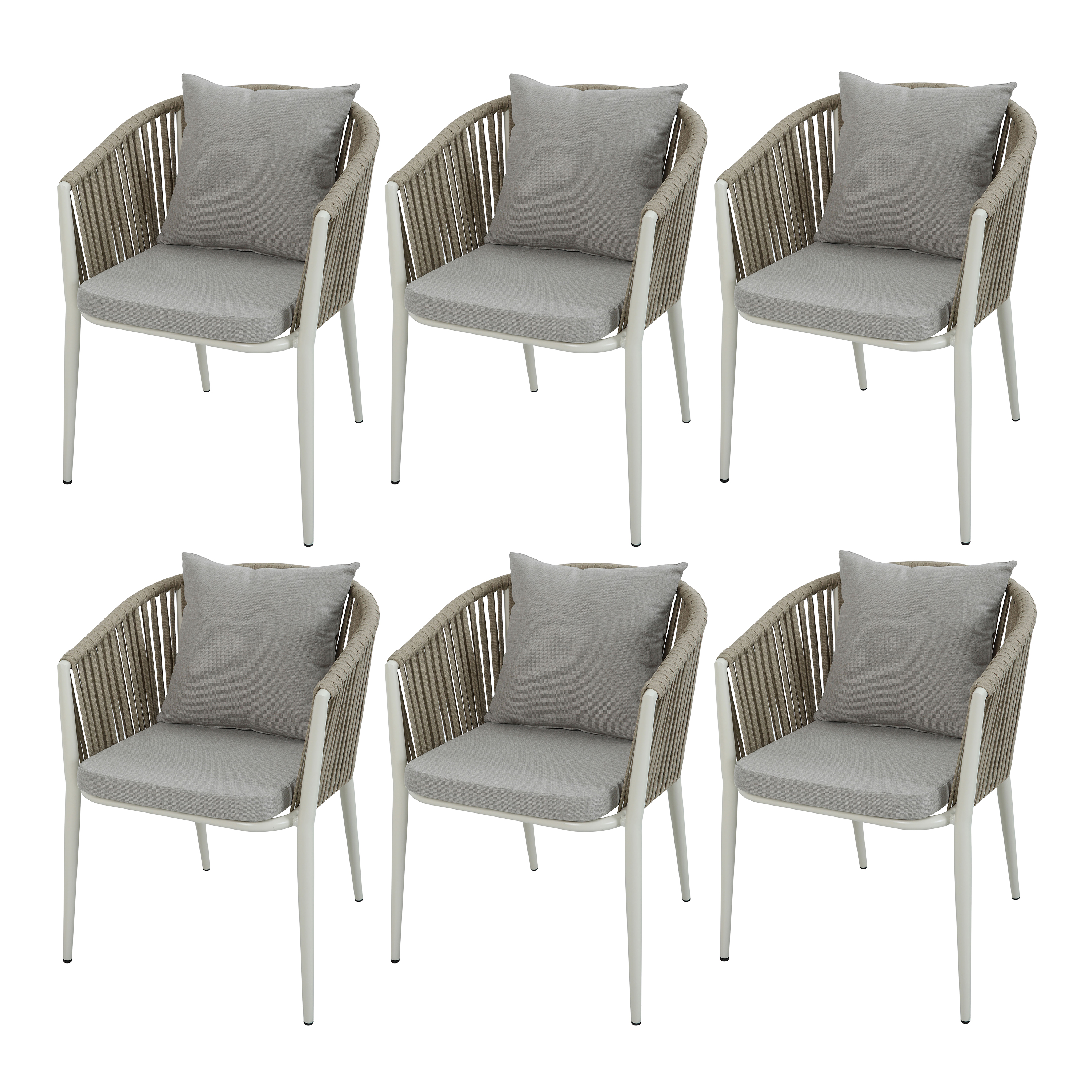 AXI Faye Chairs Beige – Set 6 pieces